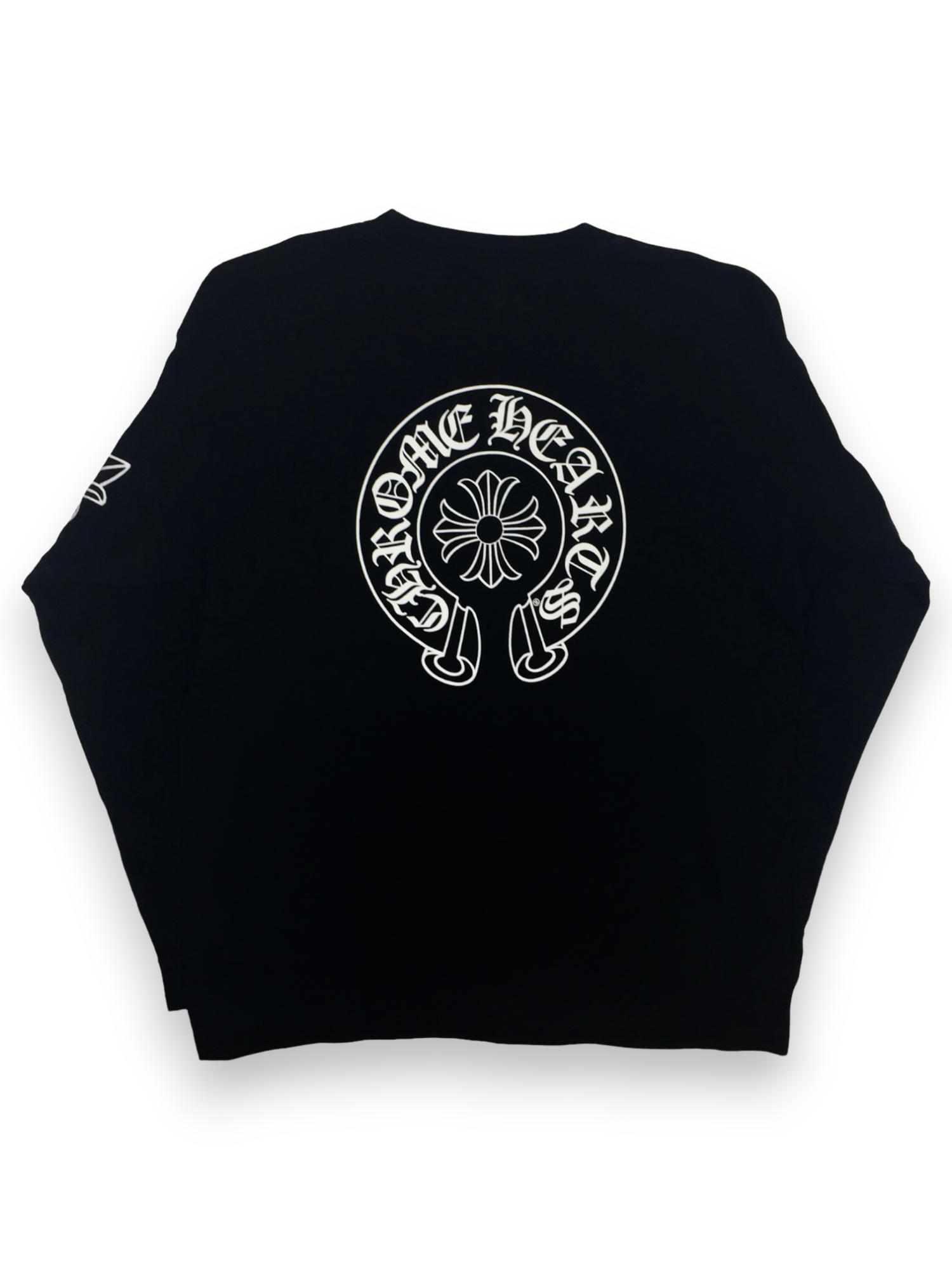 Chrome Hearts Black Horseshoe Logo Longsleeve