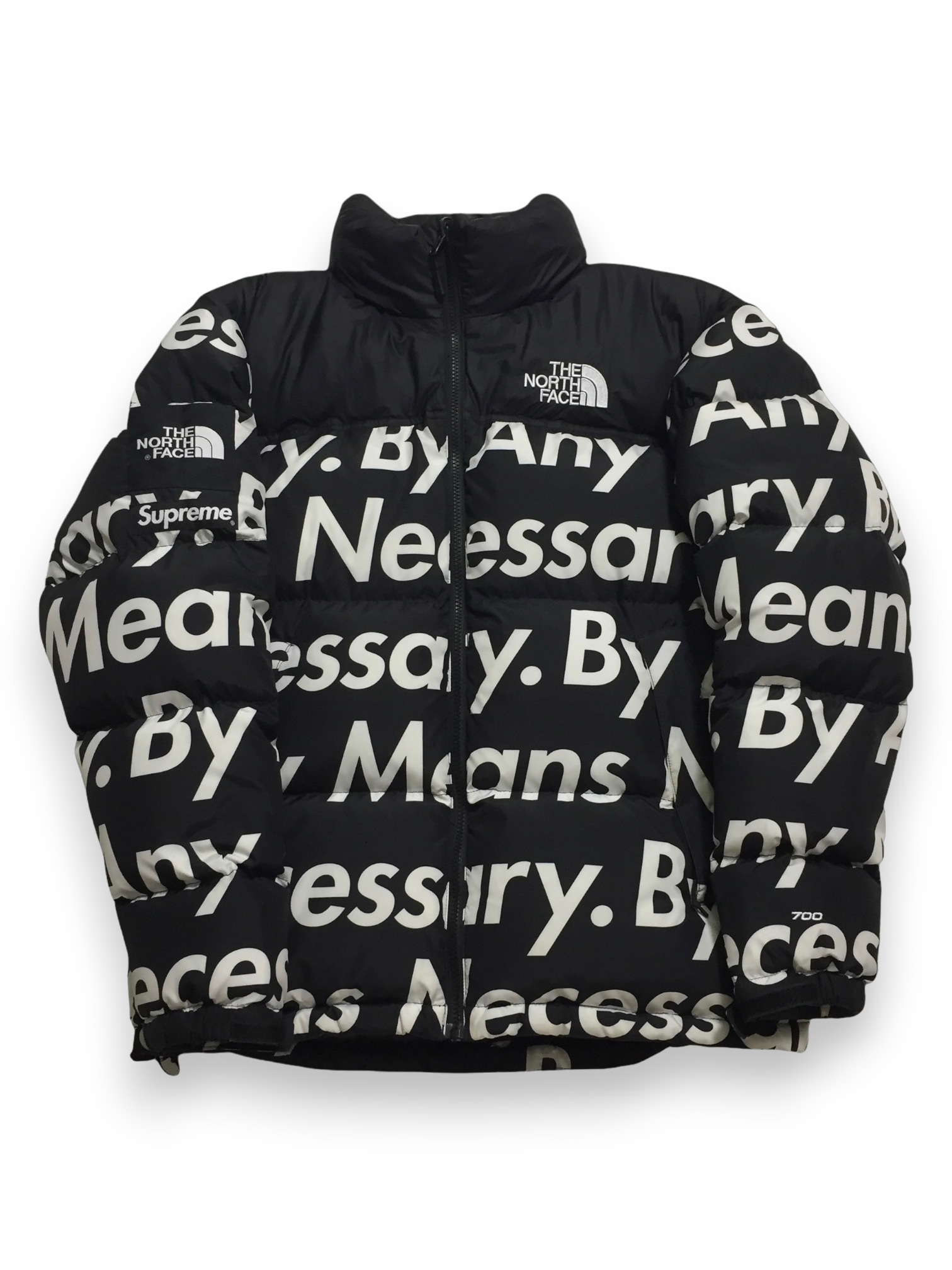 2015 Supreme x The North Face By Any Means Necessary Black Nuptse