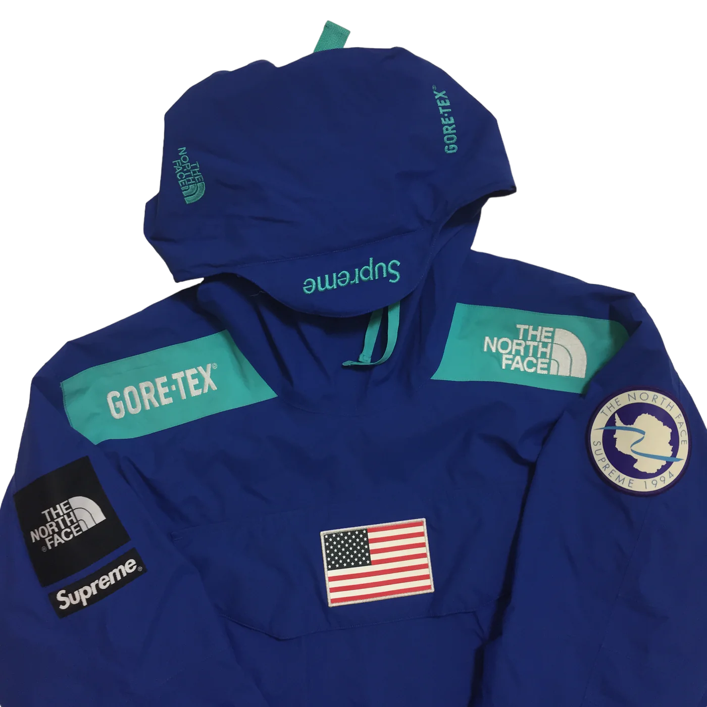 2017 Supreme x The North Face Blue Trans Antarctica Pullover