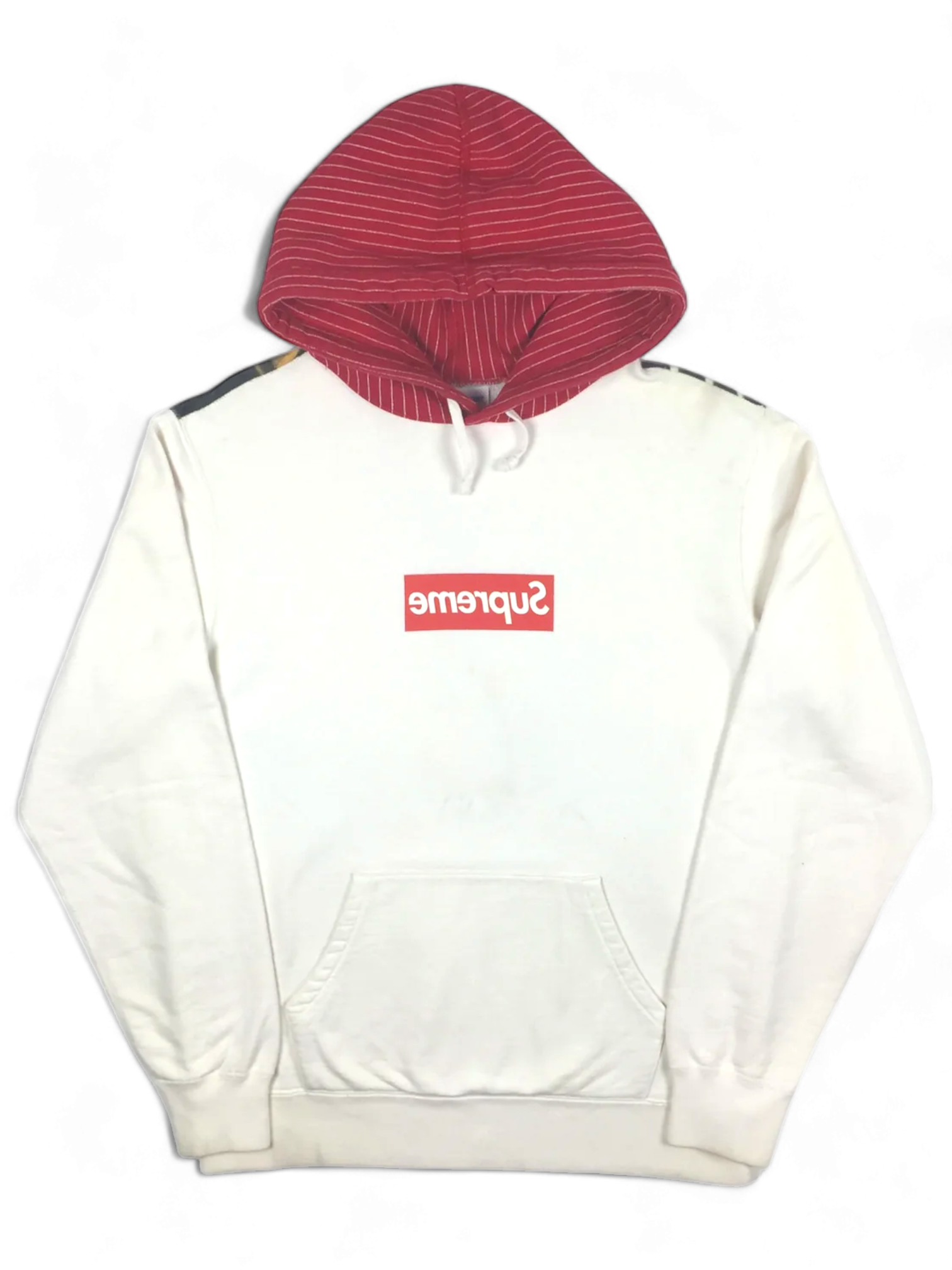 2014 Supreme x CDG Red Harold Hunter Box Logo Hoodie