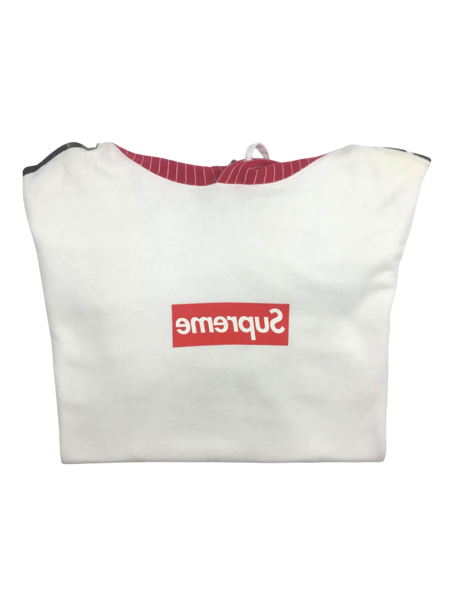 2014 Supreme x CDG Red Harold Hunter Box Logo Hoodie