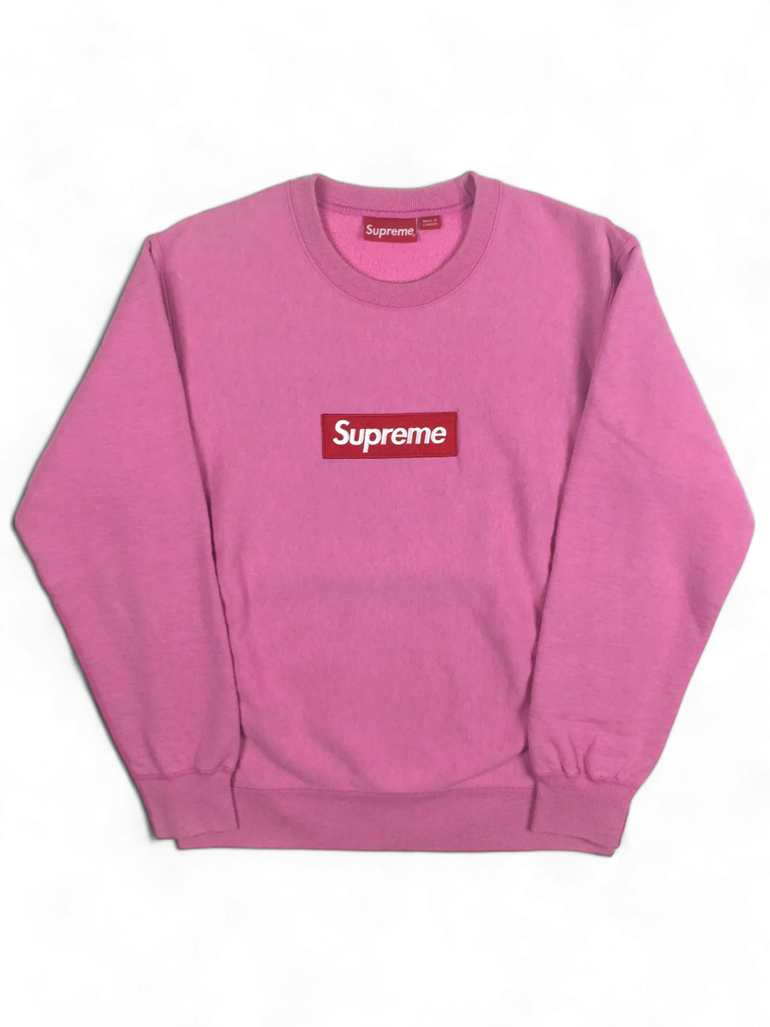 2015 Supreme Pink Box Logo Crewneck