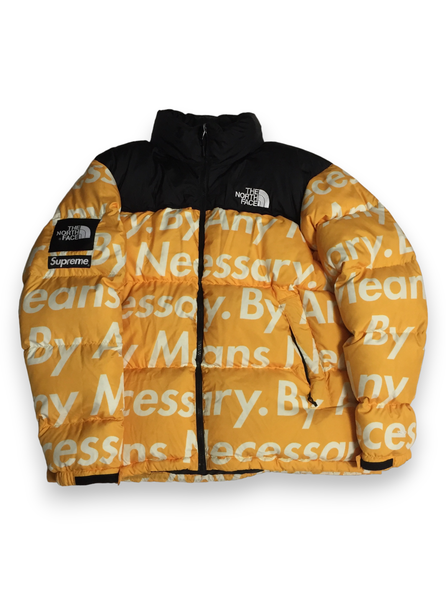 2015 Supreme x The North Face By Any Means Necessary Yellow Nuptse