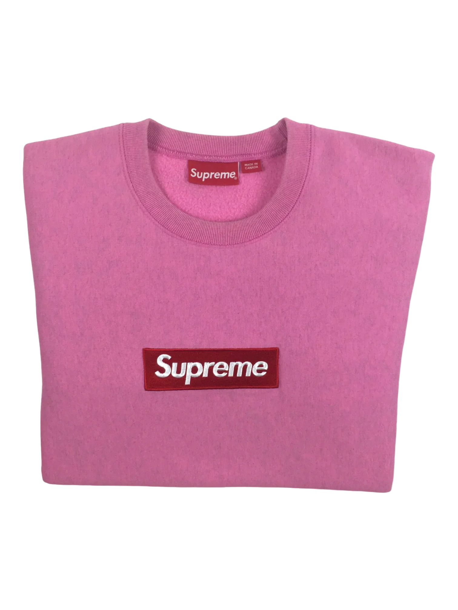 2015 Supreme Pink Box Logo Crewneck