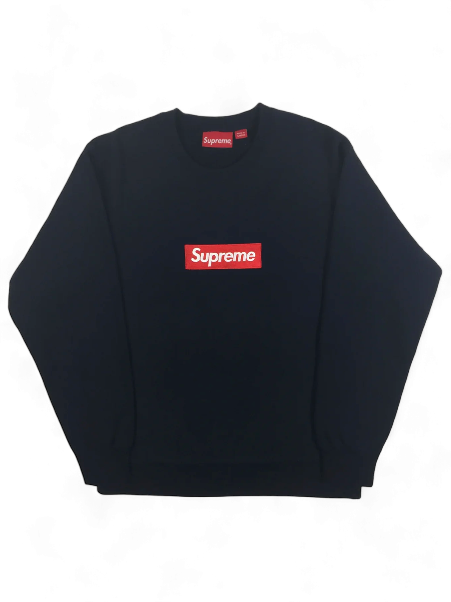 2015 Supreme Navy Box Logo Crewneck