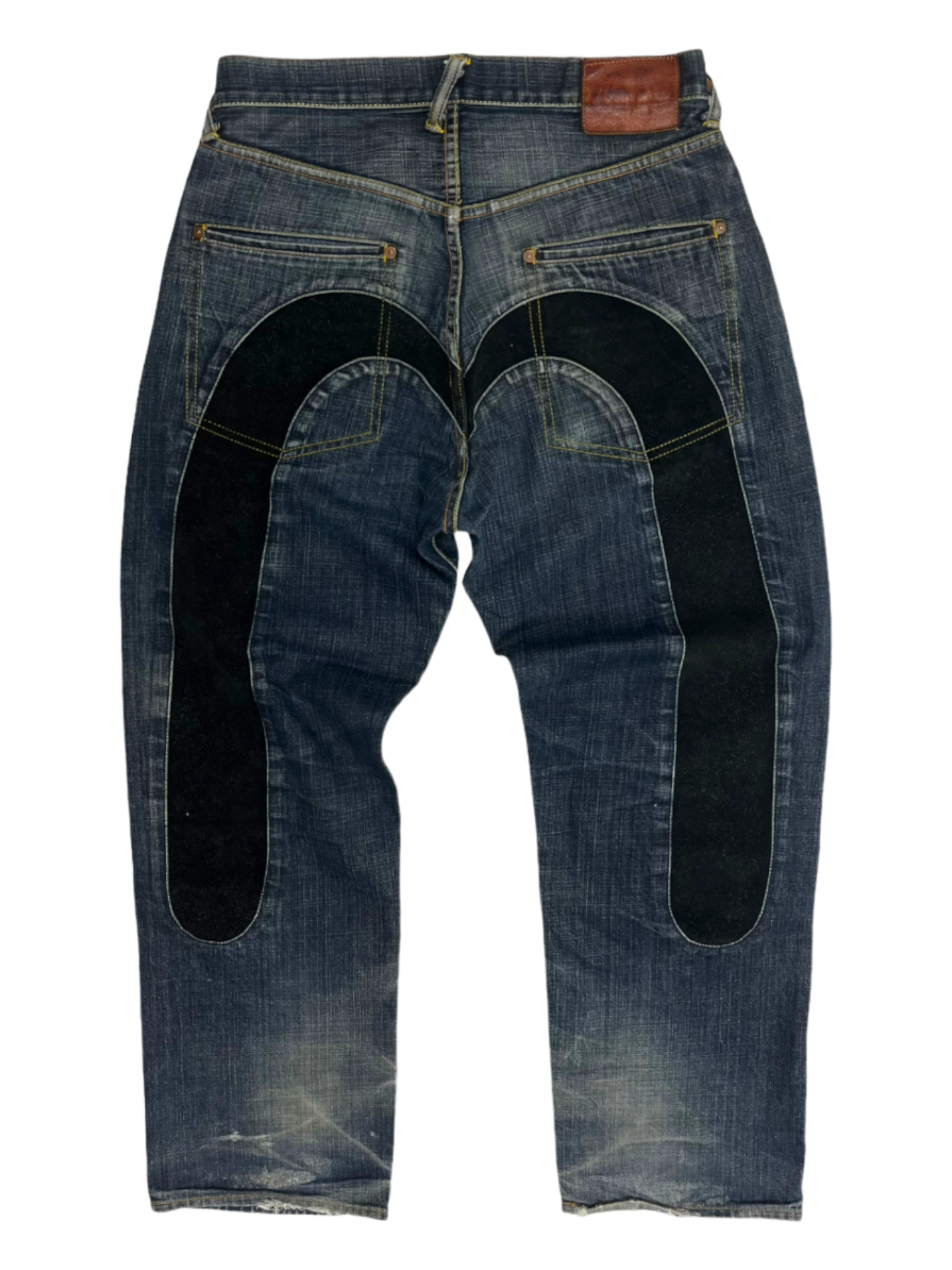Evisu Diacock Black Logo Denim Jeans