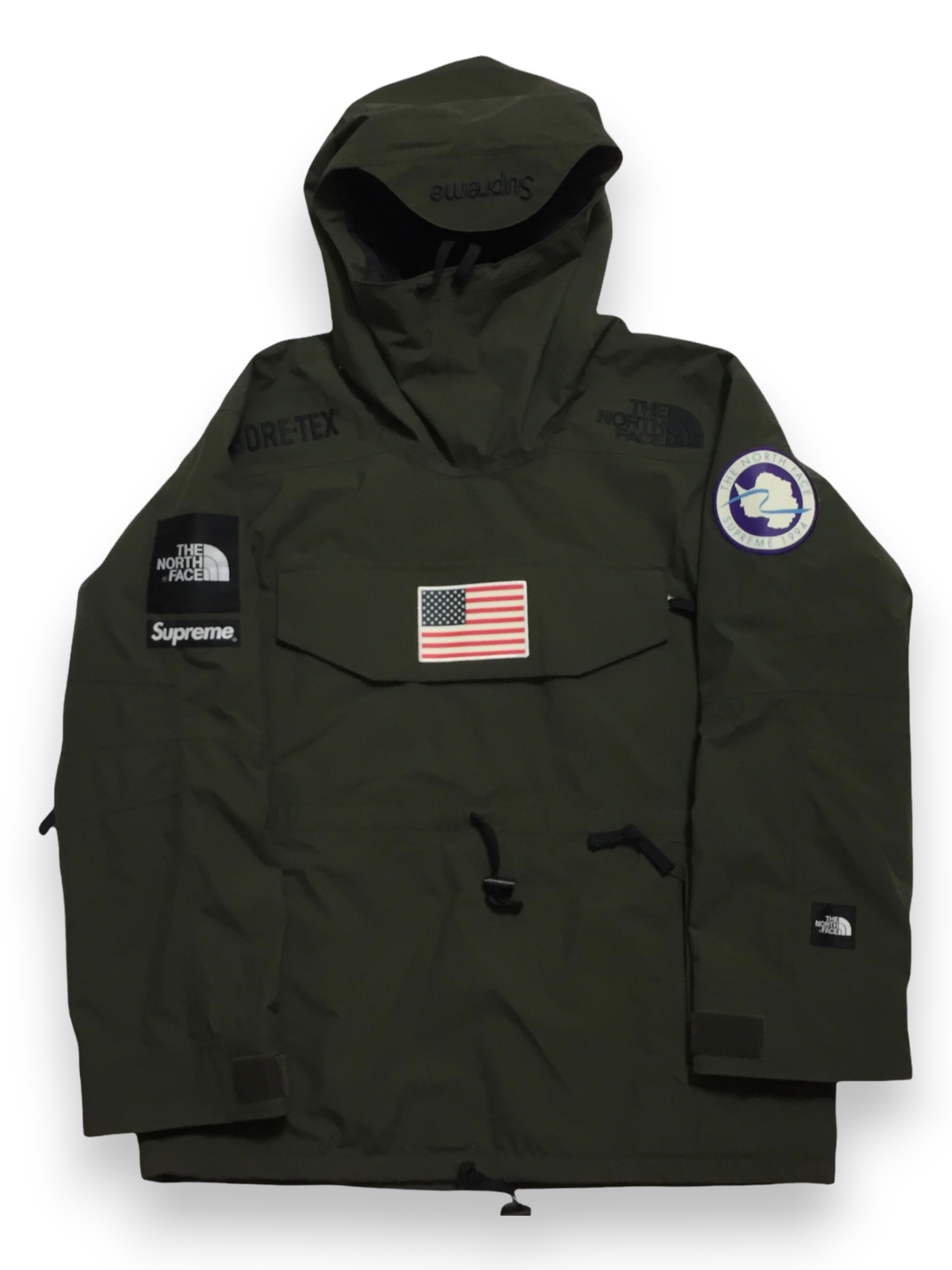 2017 Supreme x The North Face Olive Trans Antarctica Pullover