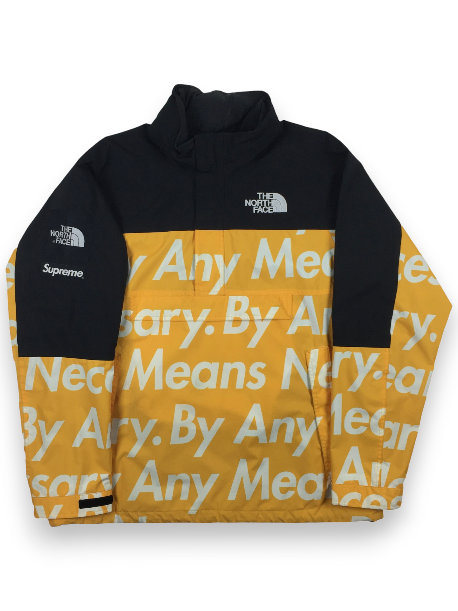2015 Supreme x The North Face By Any Means Necessary Yellow Pullover