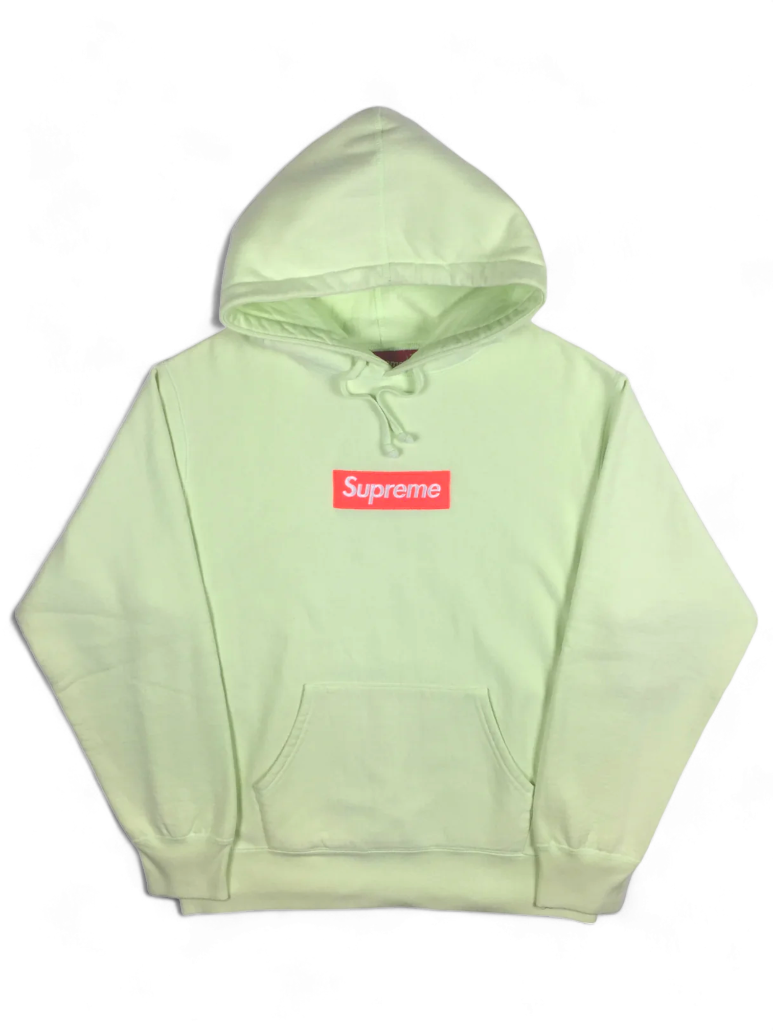 2017 Supreme Lime Orange Box Logo Hoodie