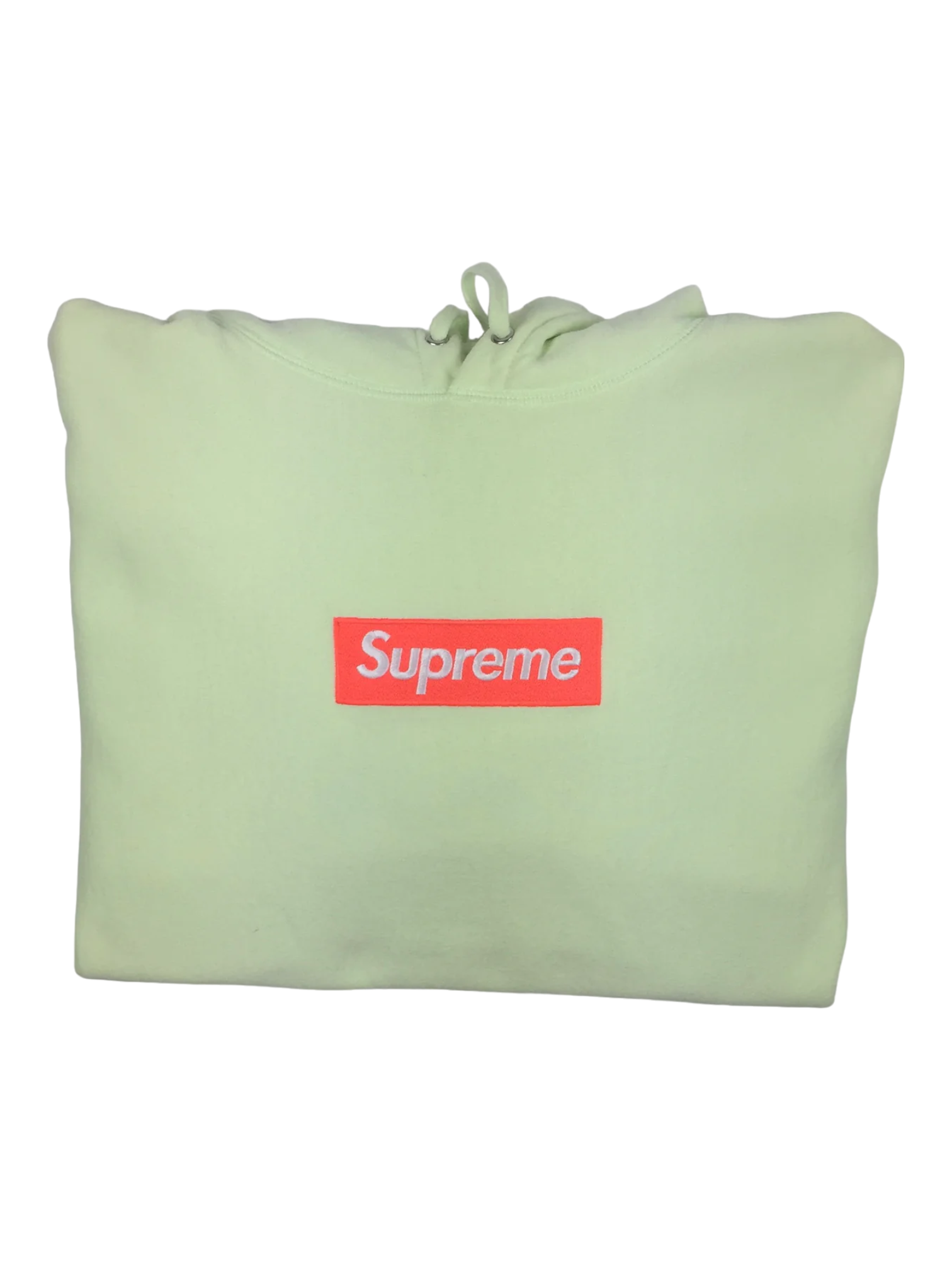 2017 Supreme Lime Orange Box Logo Hoodie