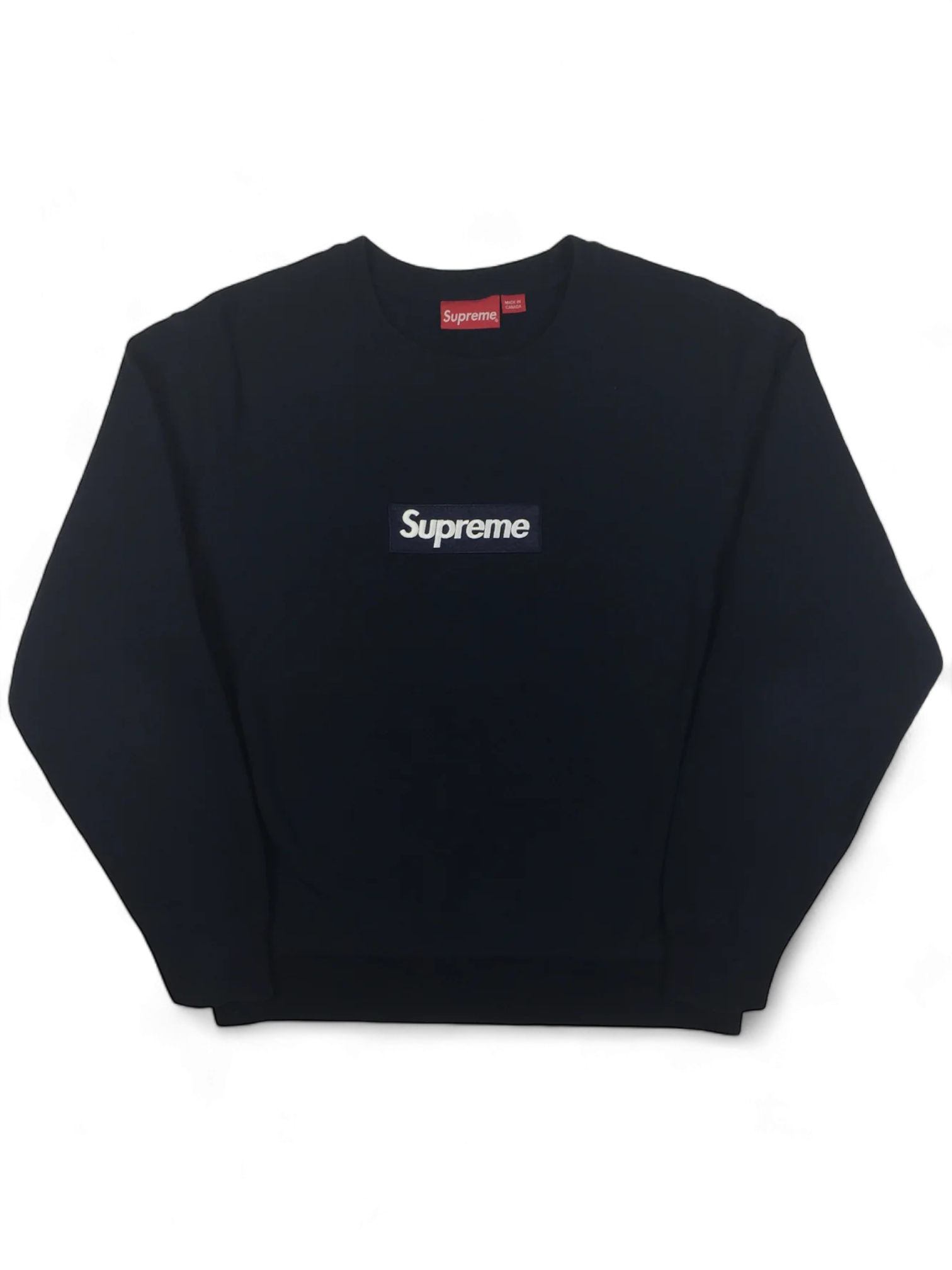 2018 Supreme Navy Box Logo Crewneck