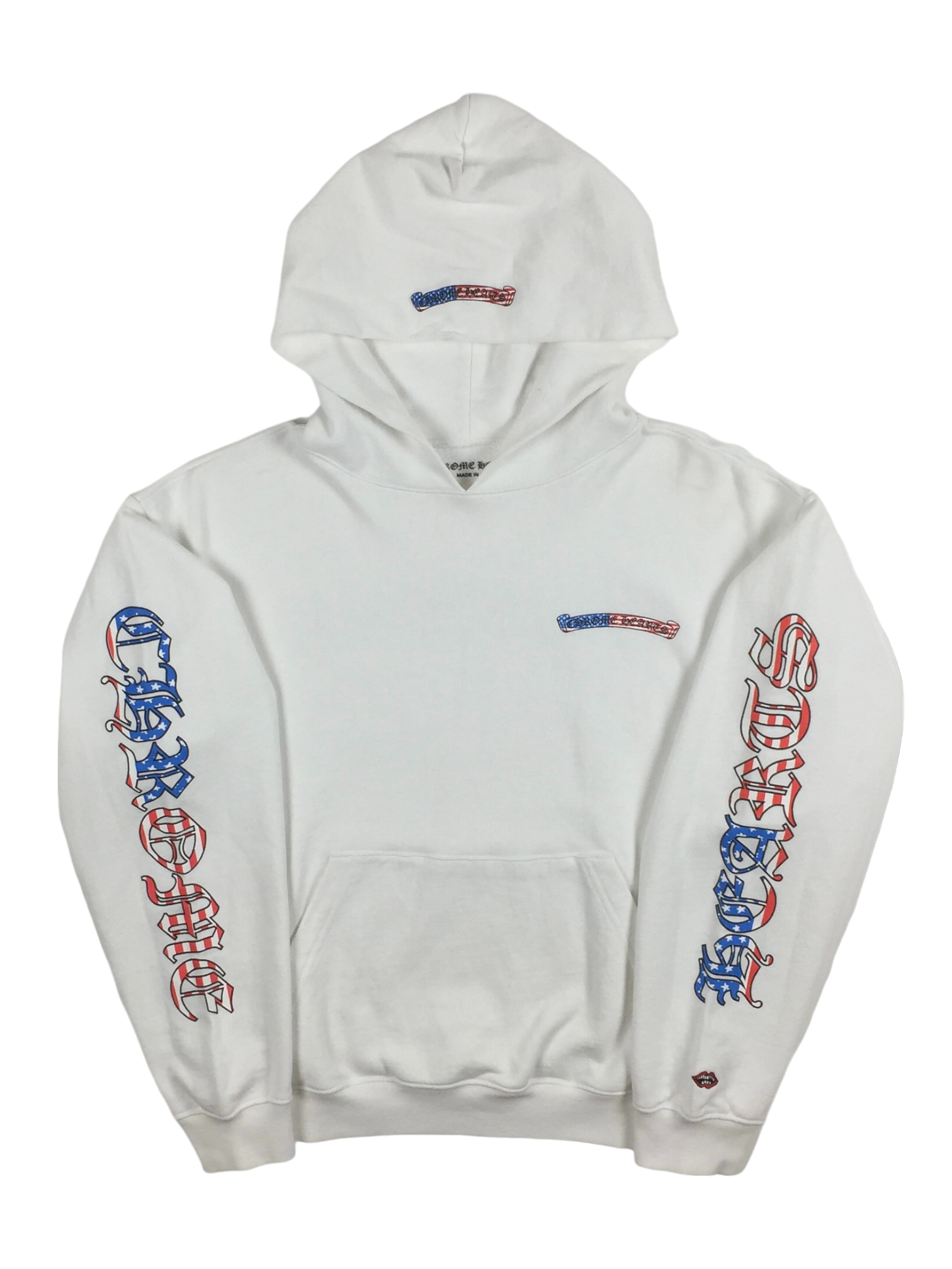 Chrome Hearts Matty Boy American Flag White Hoodie