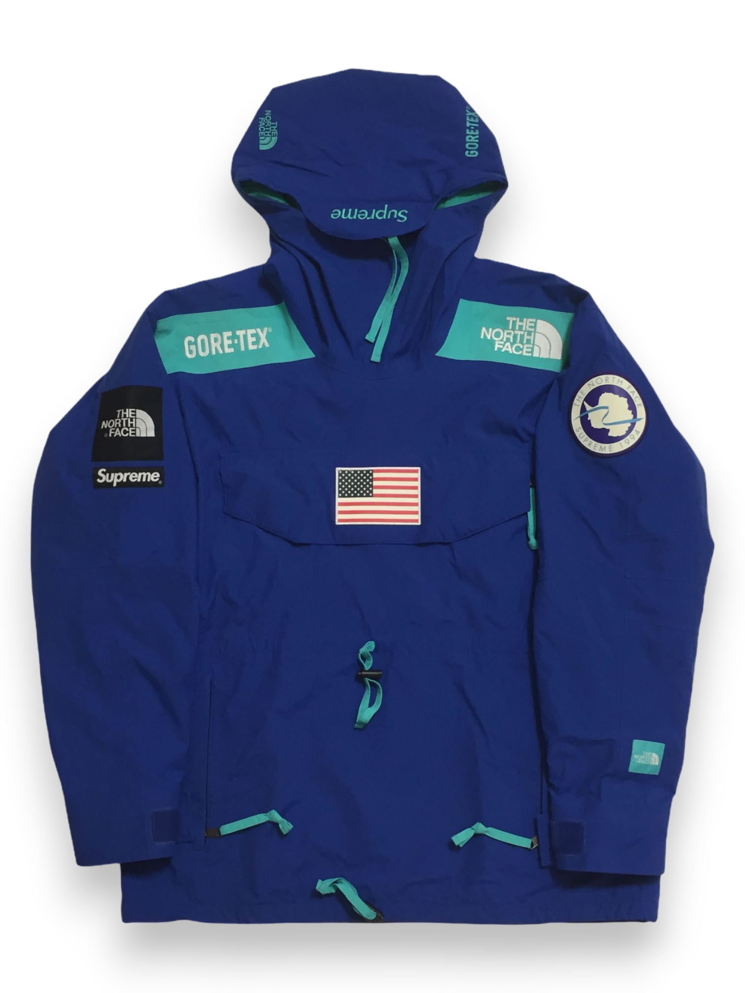 2017 Supreme x The North Face Blue Trans Antarctica Pullover