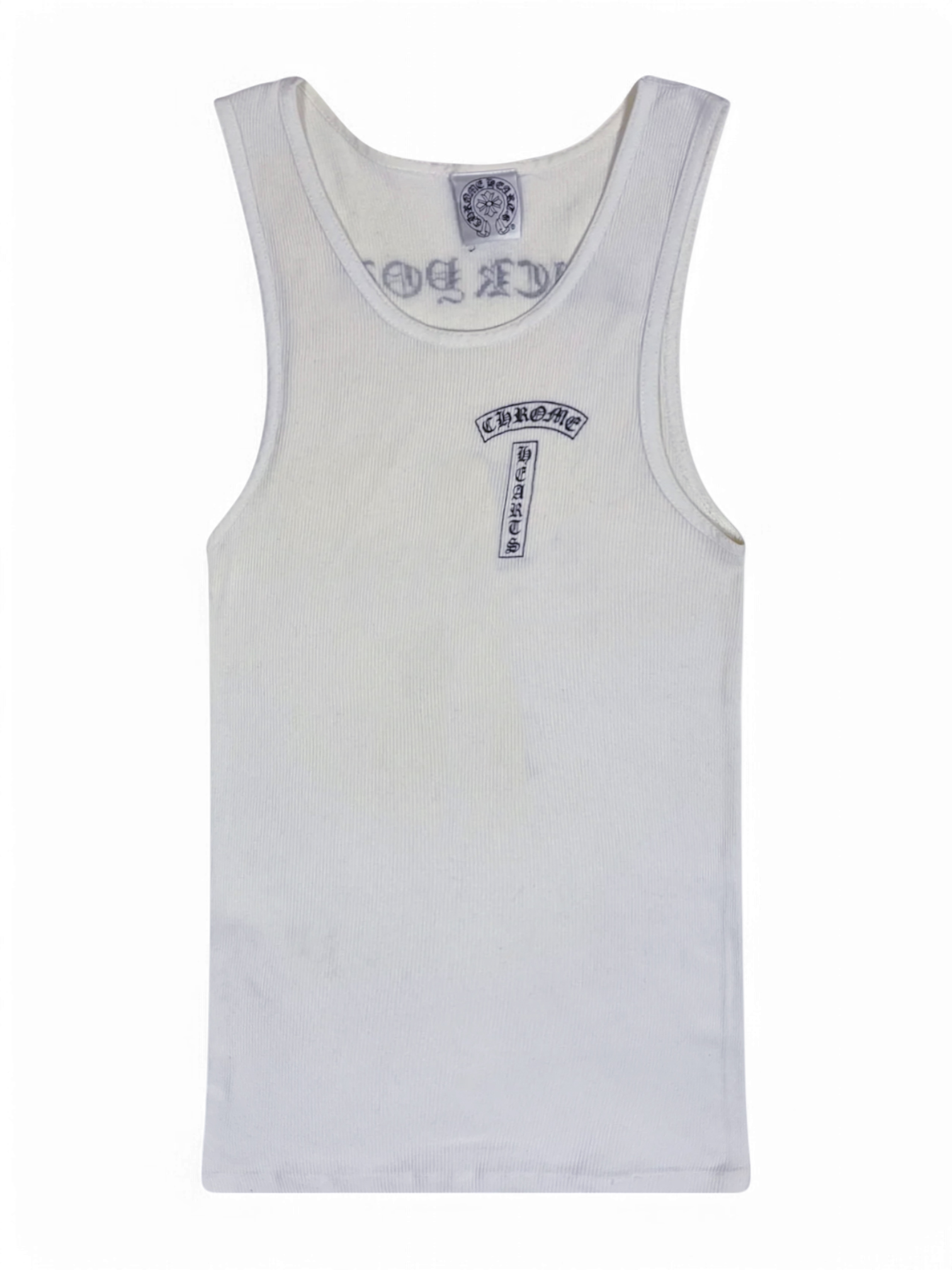 Chrome Hearts White Fuck You Logo Tank Top
