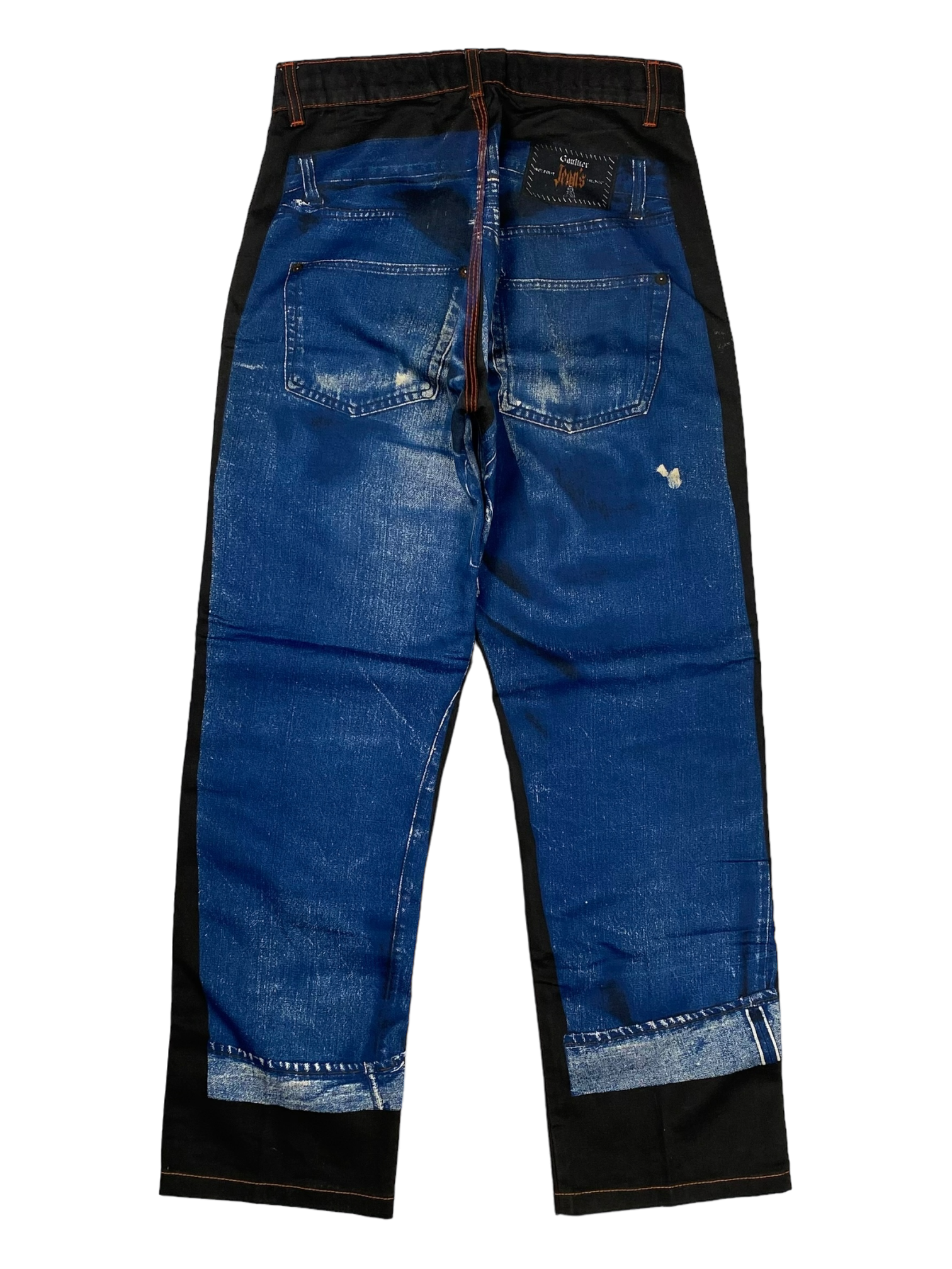 Jean Paul Gaultier JPG Tattoo Print Straight Leg Jeans