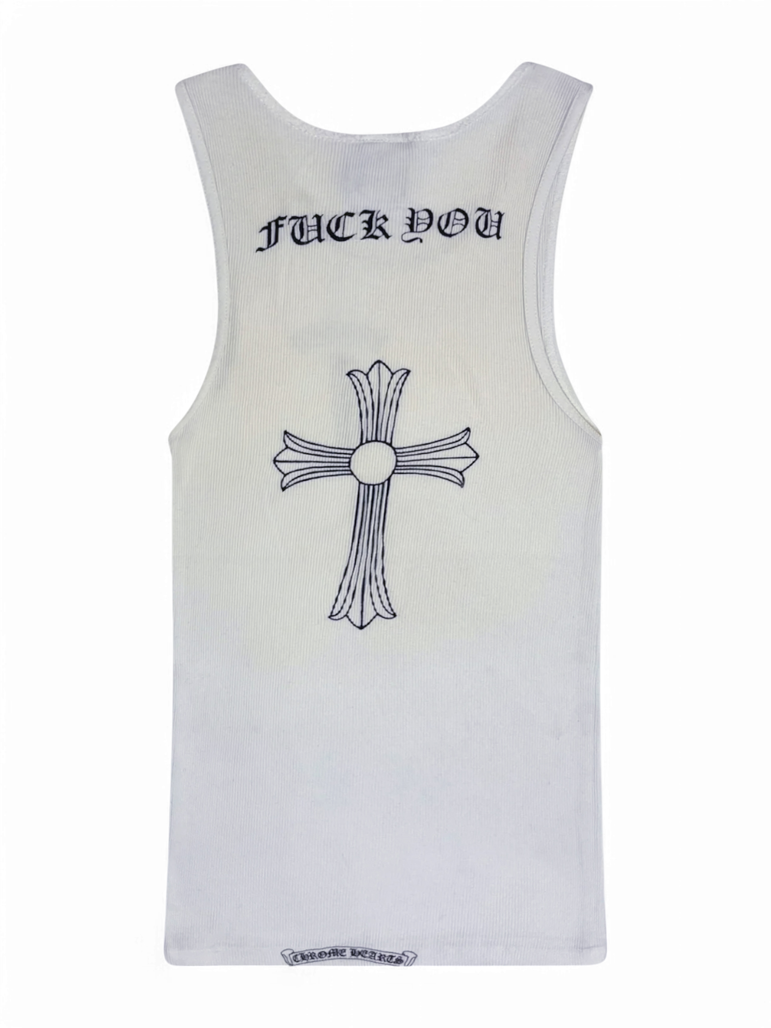 Chrome Hearts White Fuck You Logo Tank Top