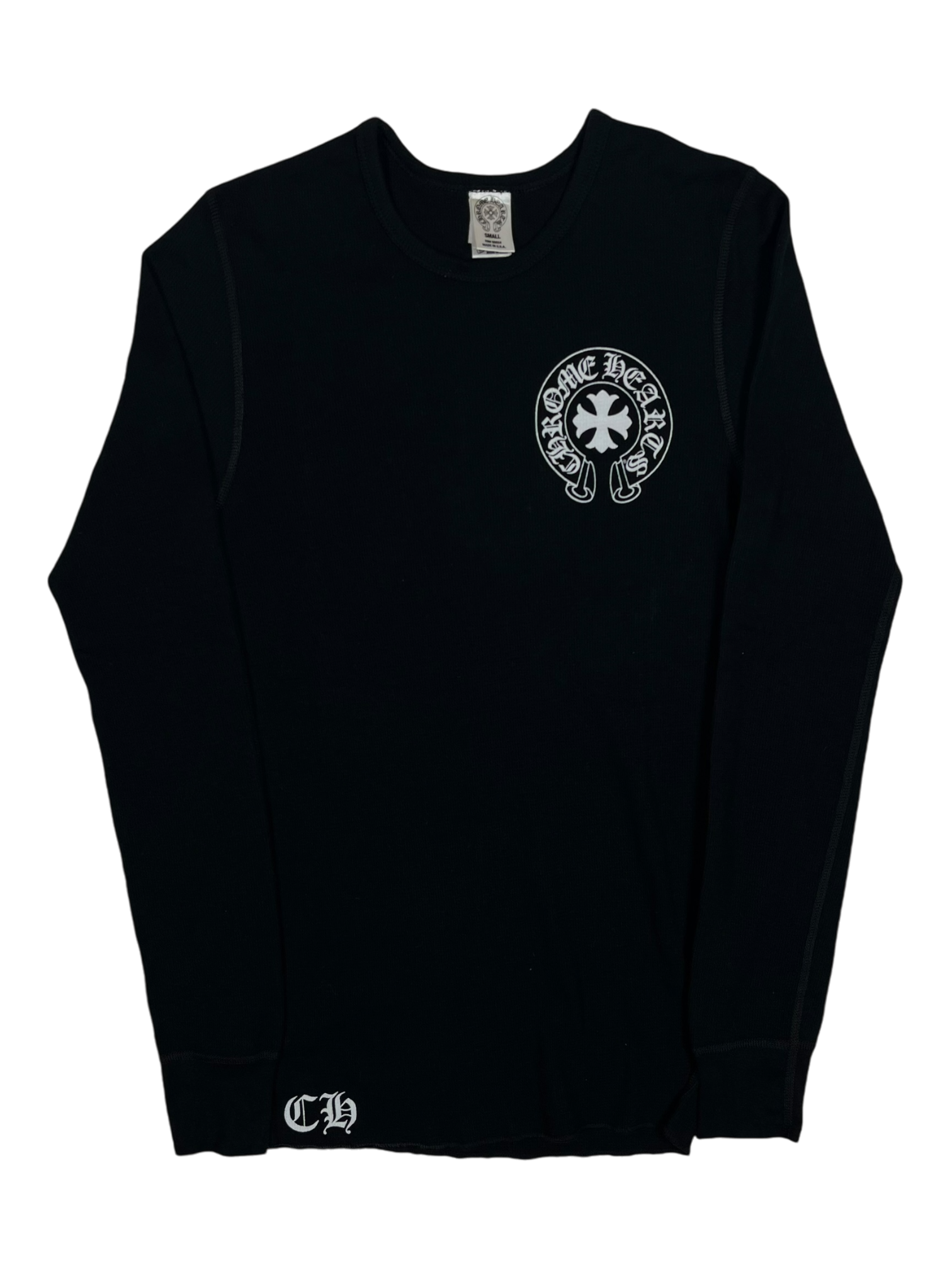 Chrome Hearts Black Horseshoe Cross Thermal Longsleeve