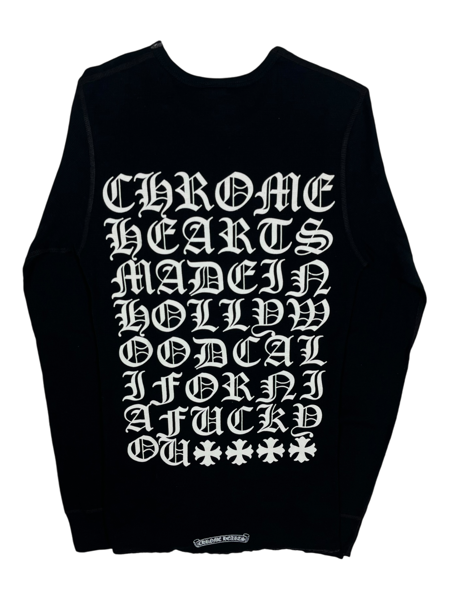 Chrome Hearts Black Horseshoe Cross Thermal Longsleeve