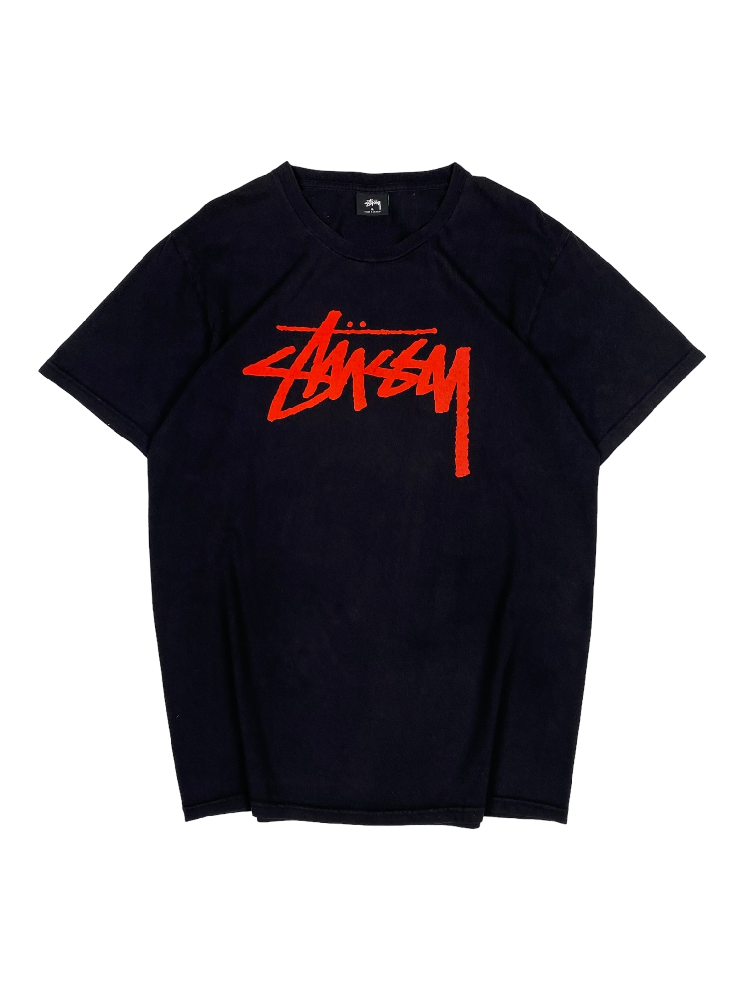 Stussy Black Red Logo Tee
