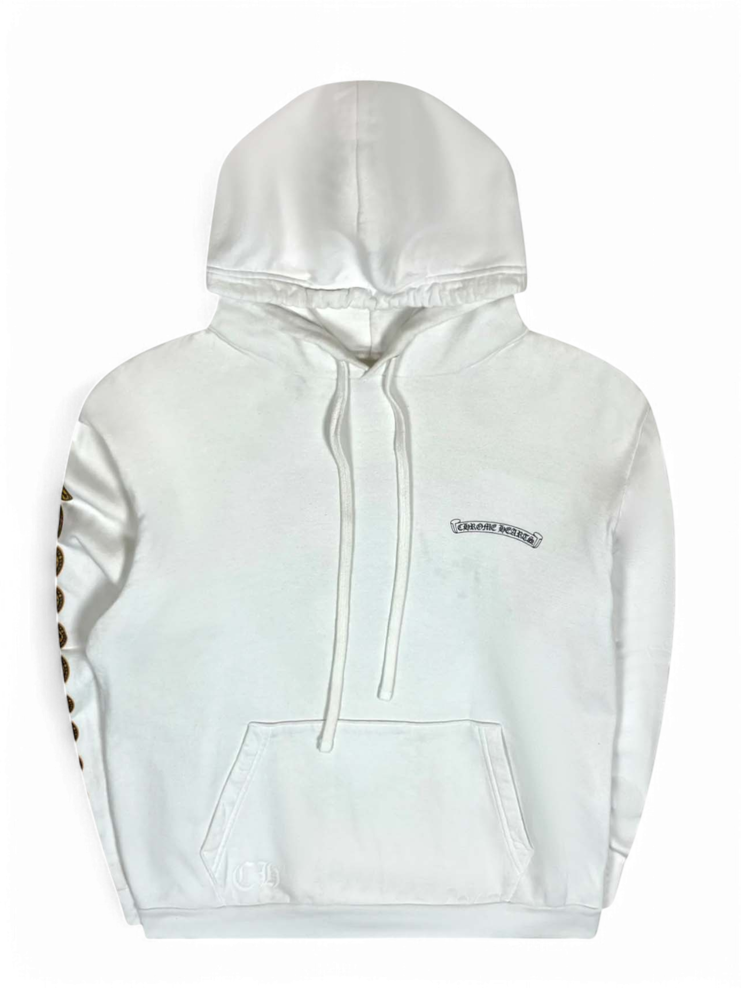 Chrome Hearts White Gold Cross Logo Hoodie