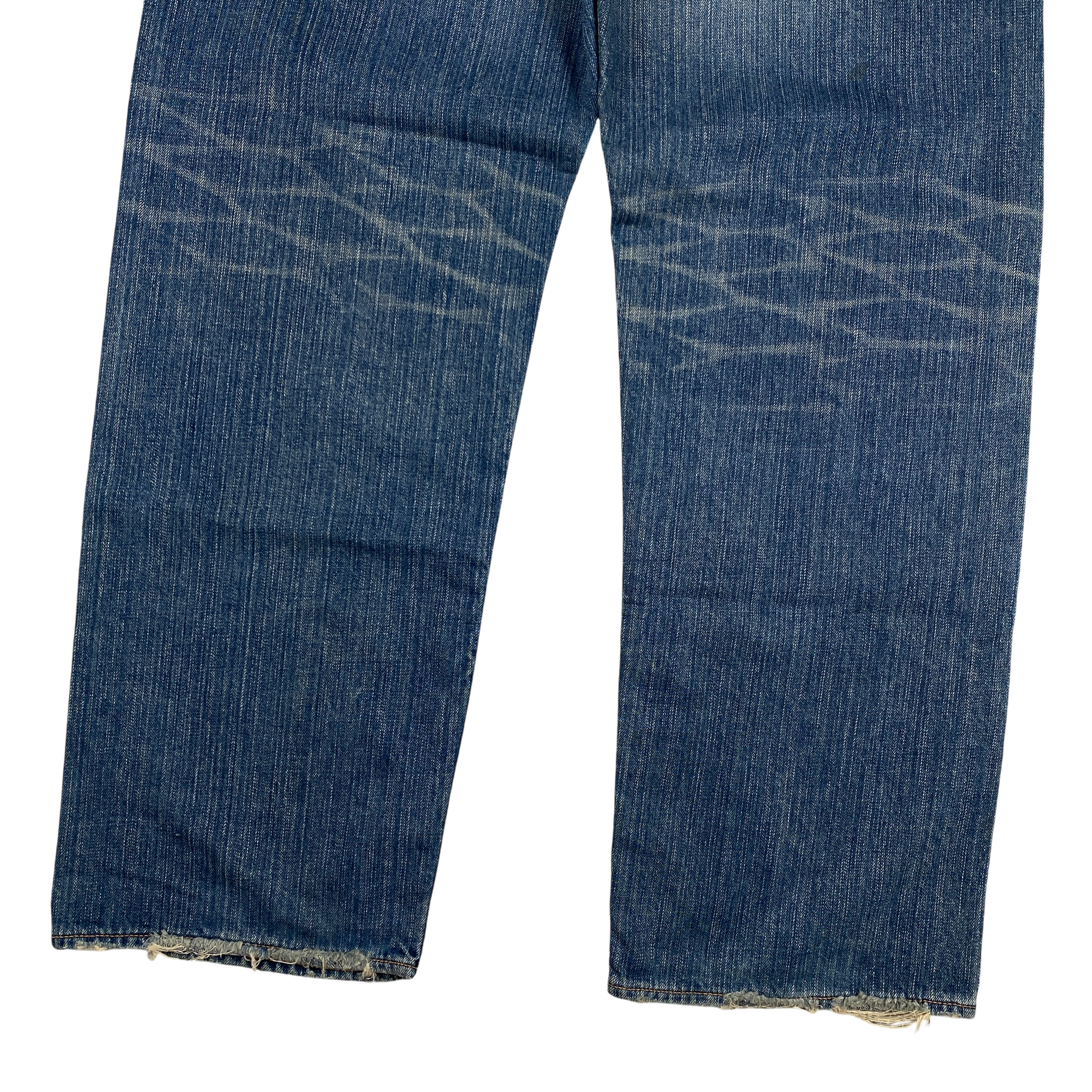 Evisu White Seagull Logo Blue Jeans