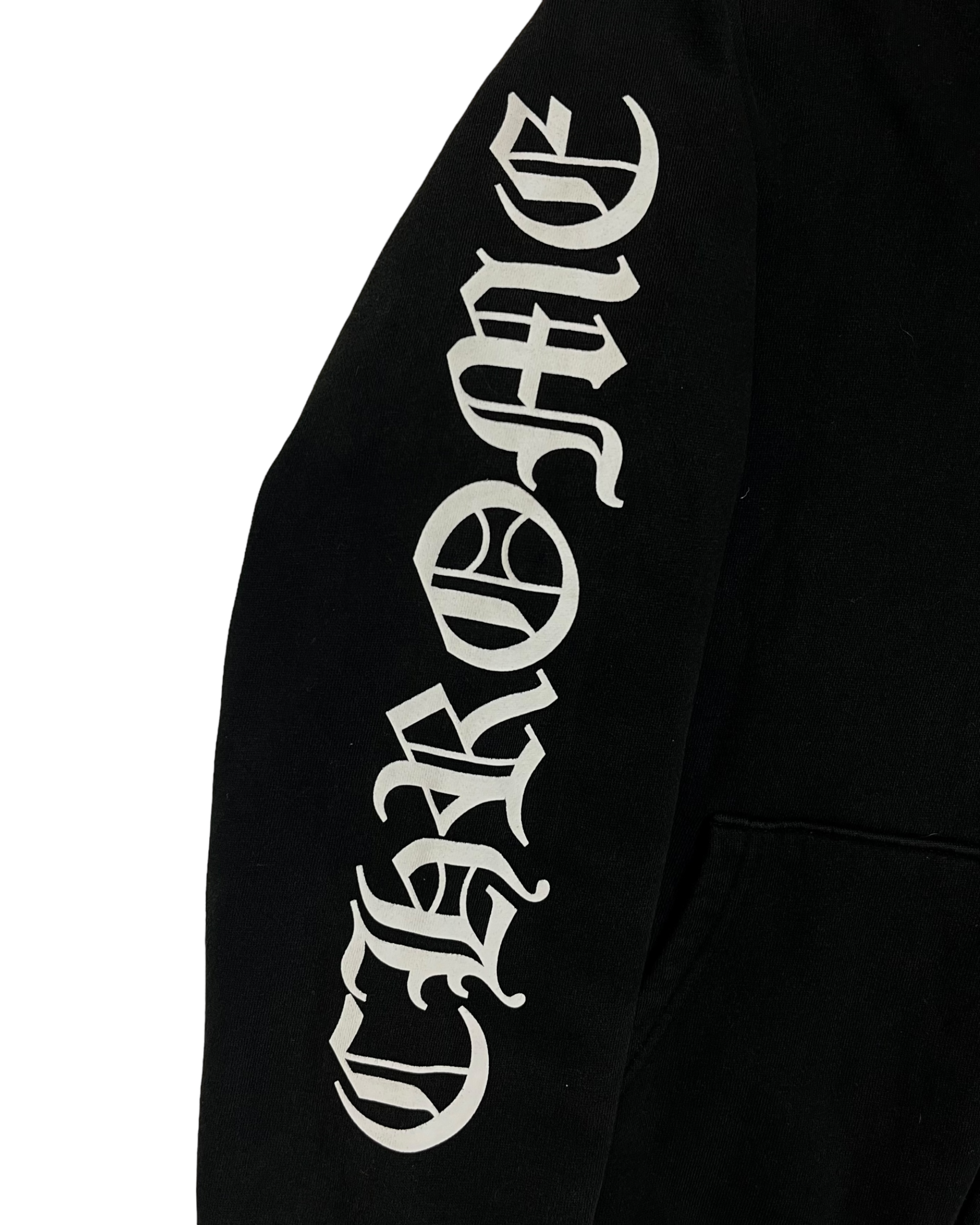 Chrome Hearts Black Horseshoe Zip Up Logo Hoodie