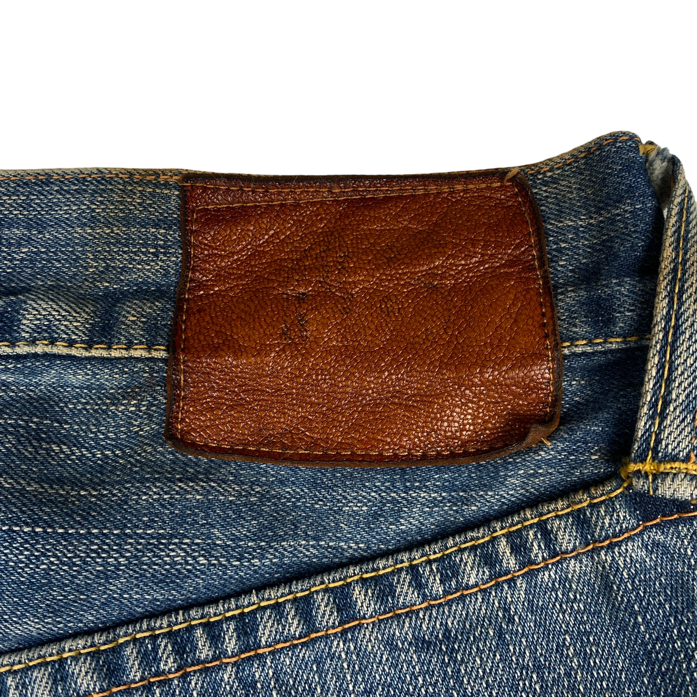 Evisu White Seagull Logo Blue Jeans