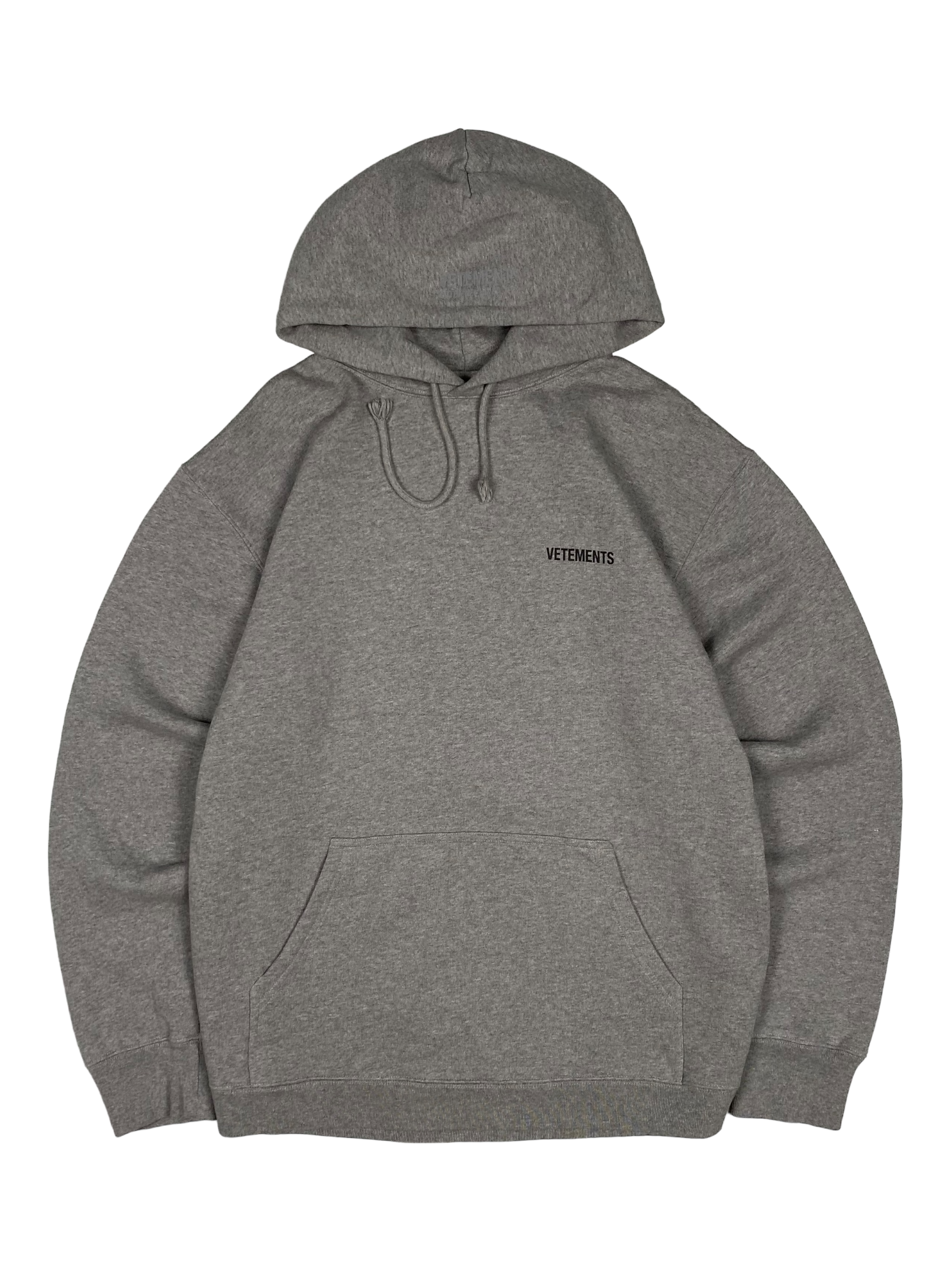 Vetements Grey Logo Hoodie