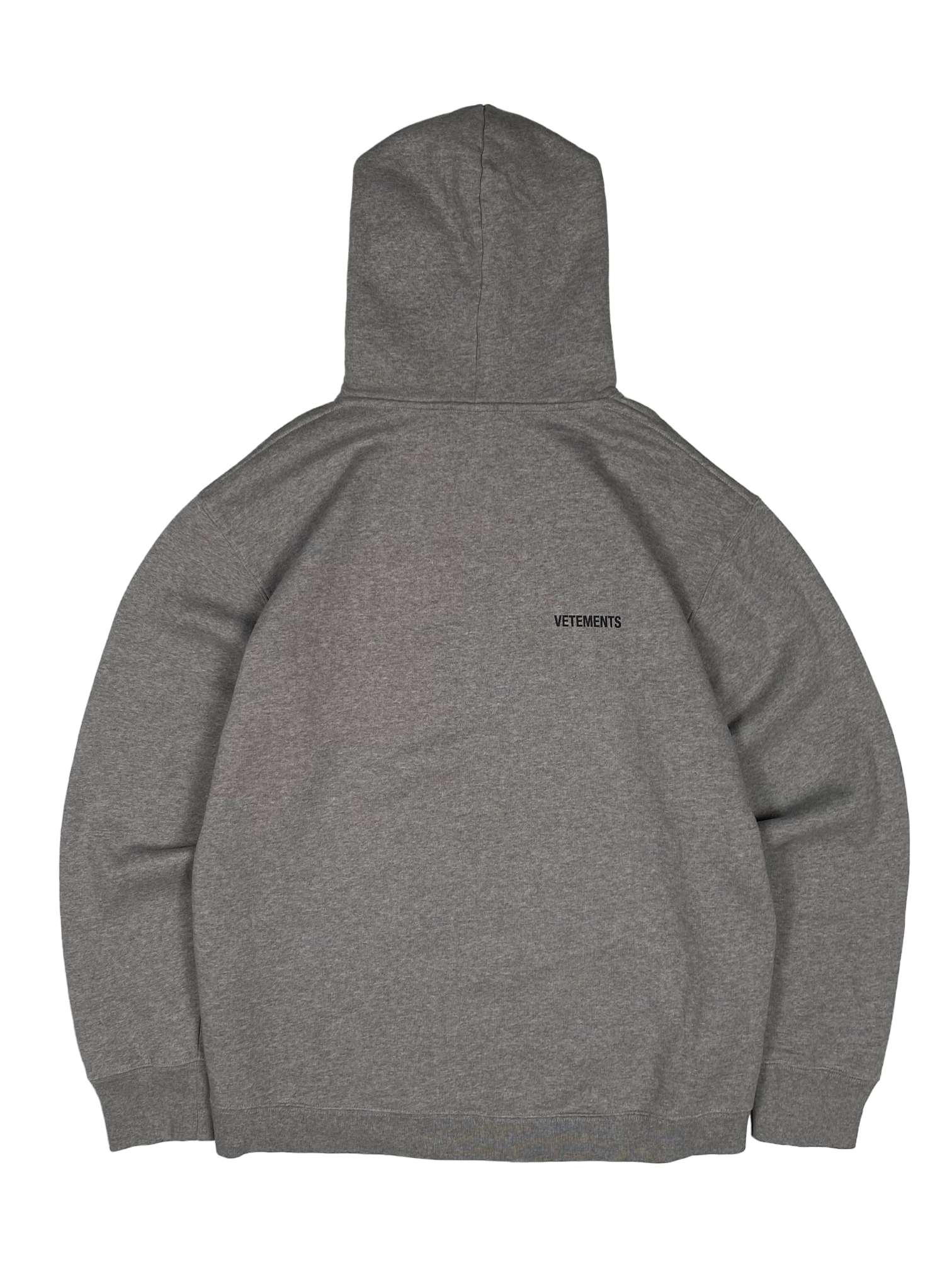Vetements Grey Logo Hoodie