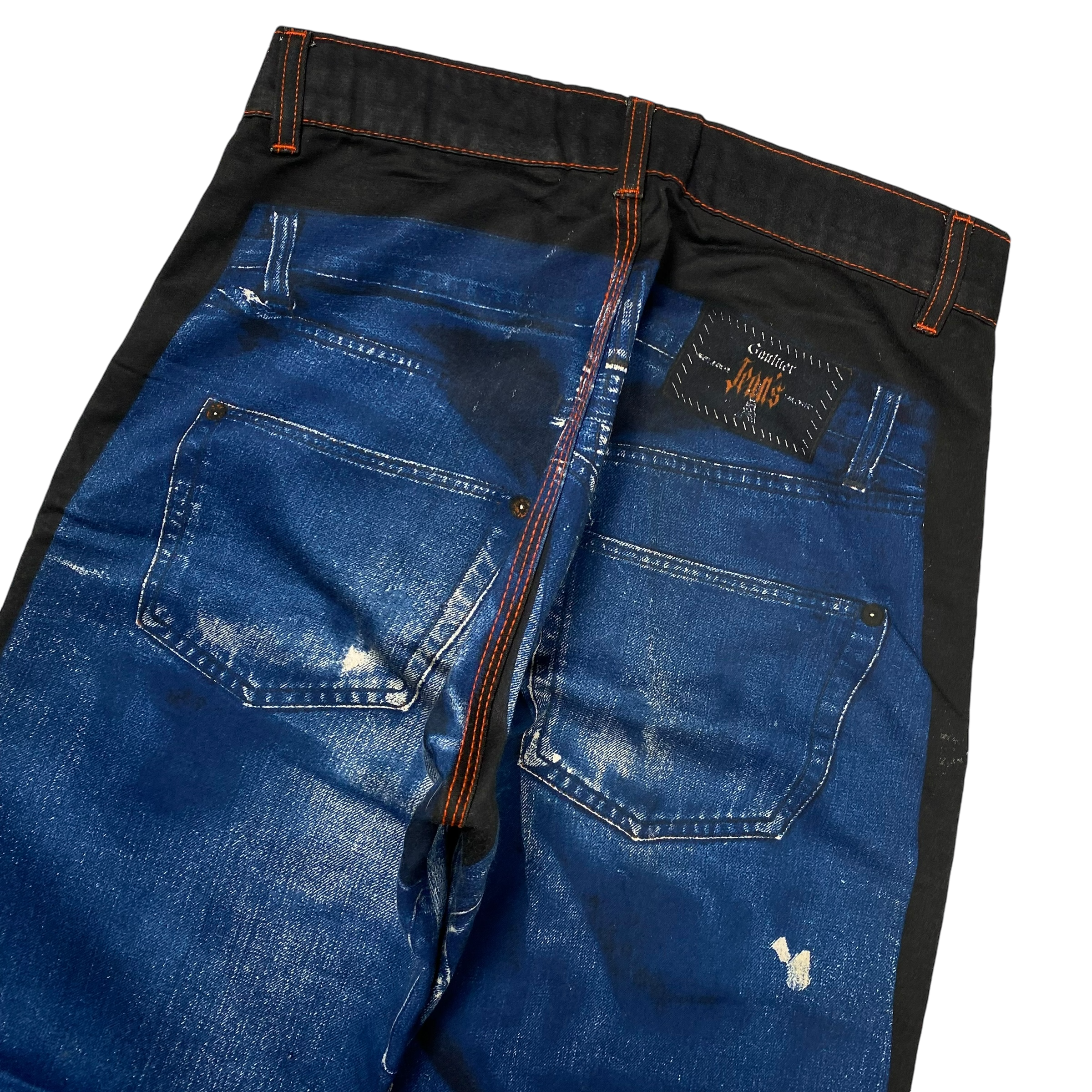 Jean Paul Gaultier JPG Tattoo Print Straight Leg Jeans