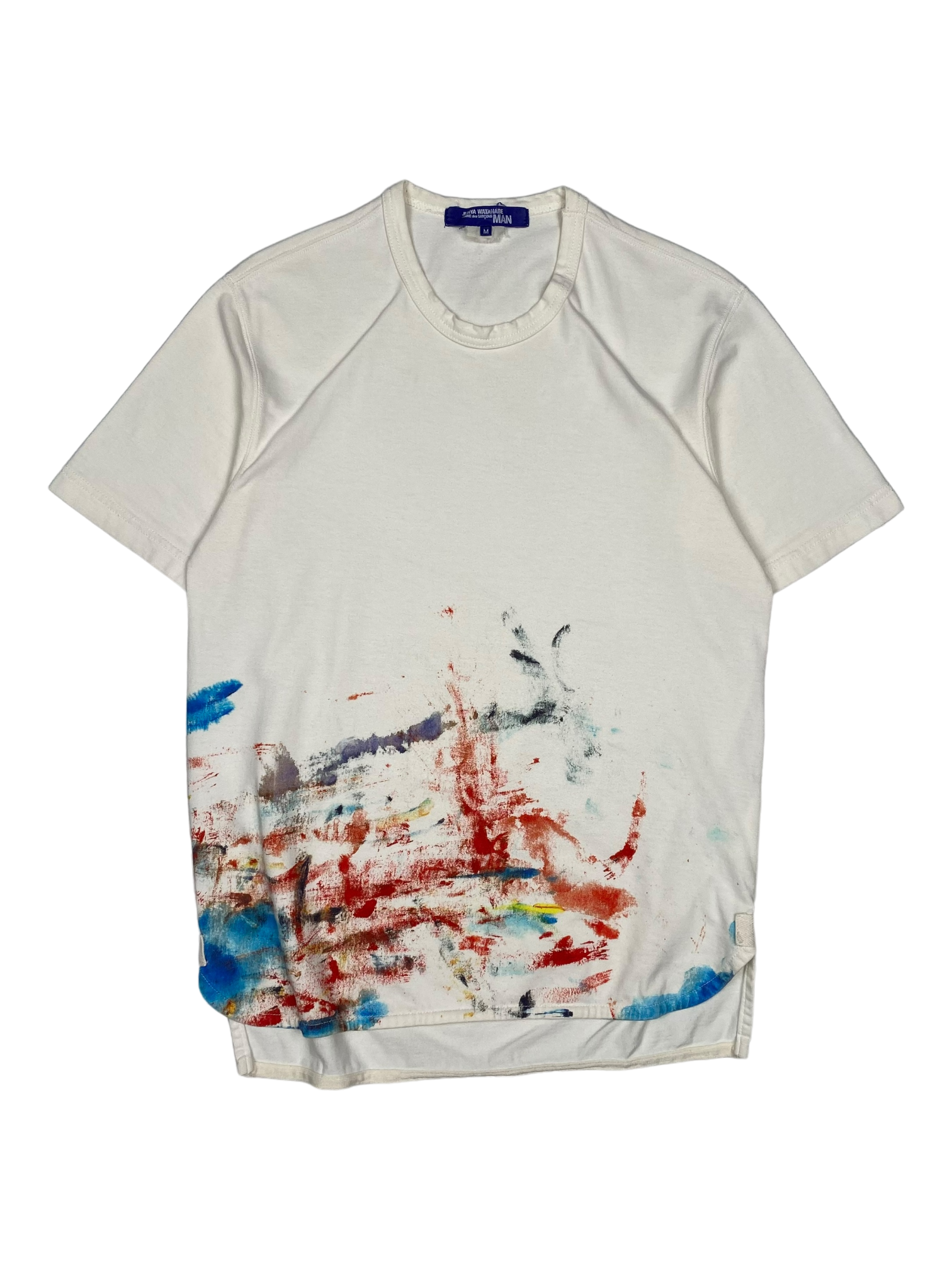Junya Watanabe White Paint Splatter Tee