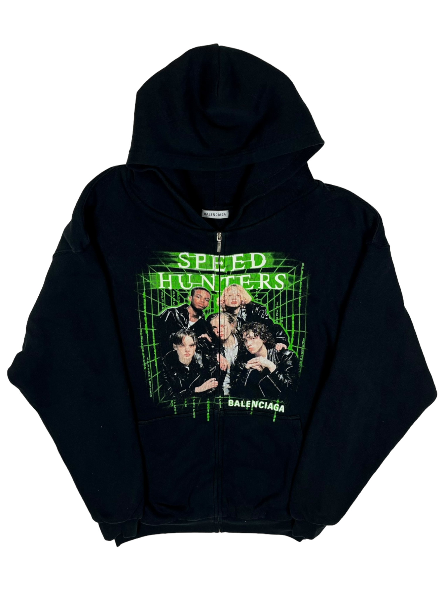 Balenciaga Black Speedrunners Zip Up Hoodie