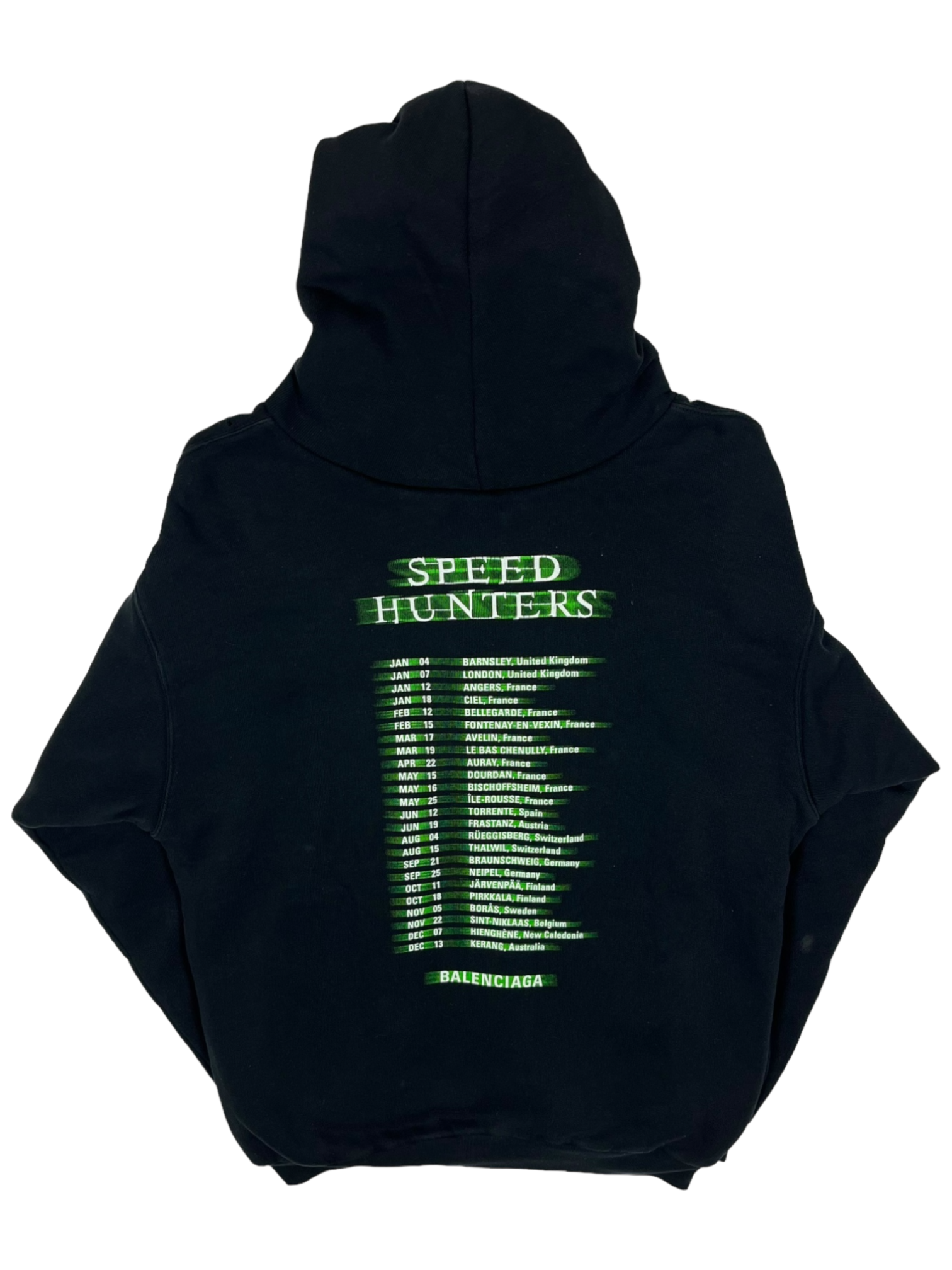 Balenciaga Black Speedrunners Zip Up Hoodie