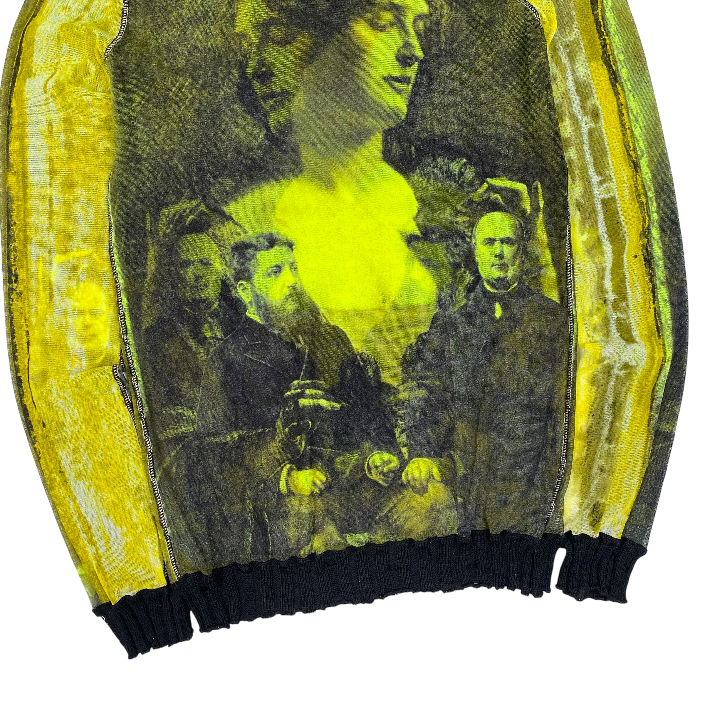 Jean Paul Gaultier SS92 Portrait Distressed Mesh Top