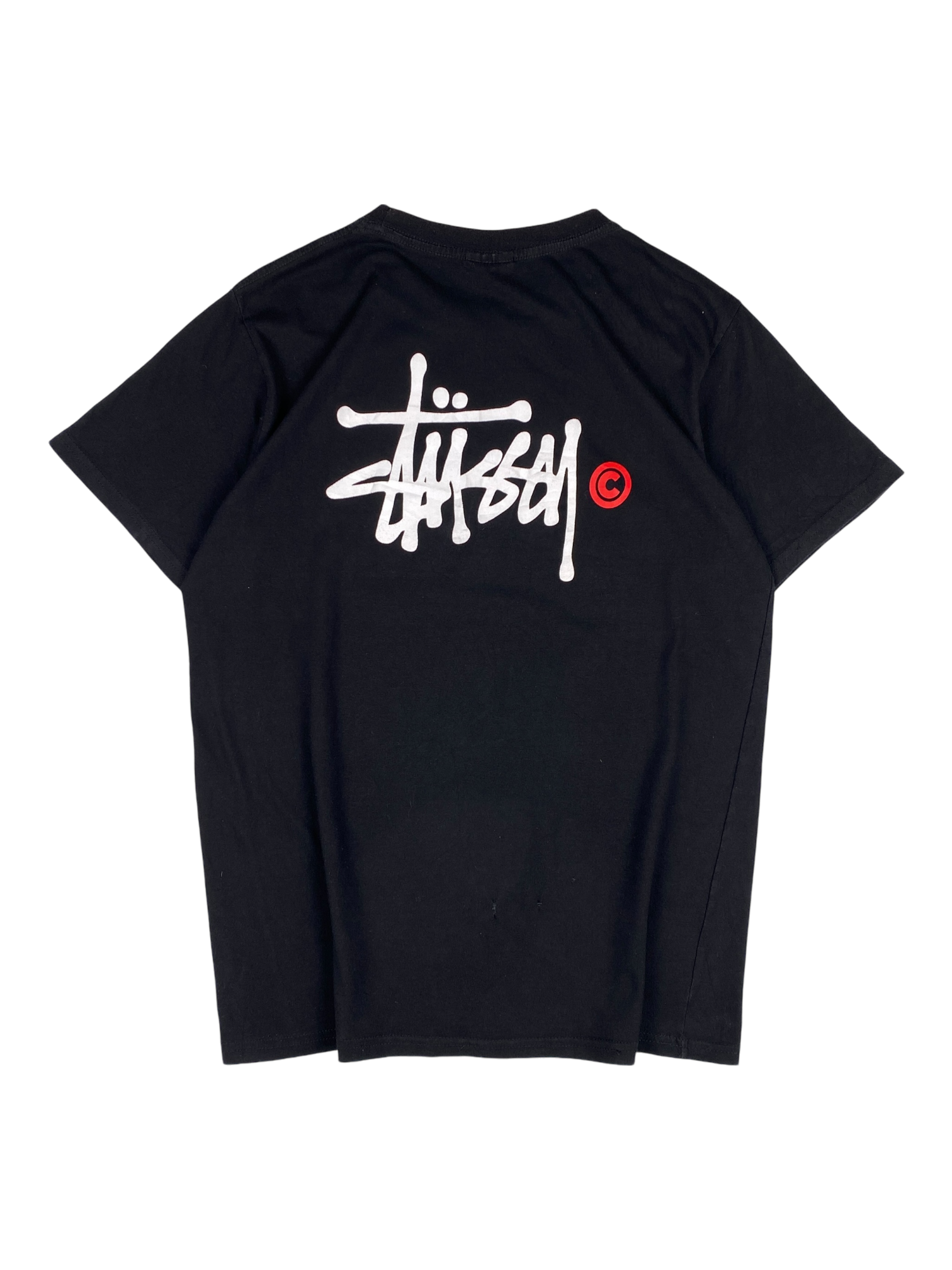 Stussy Black Red Copyright Logo Tee