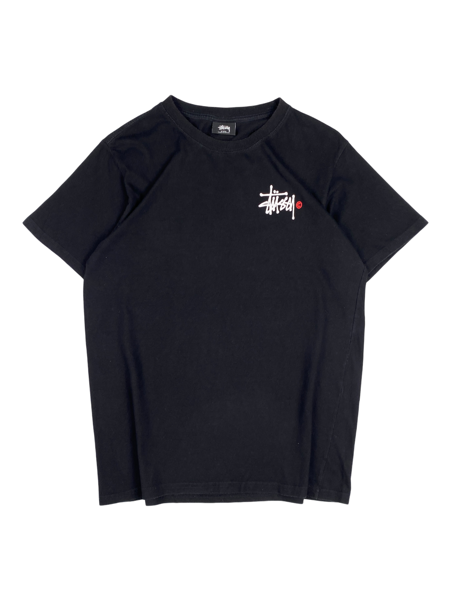 Stussy Black Red Copyright Logo Tee