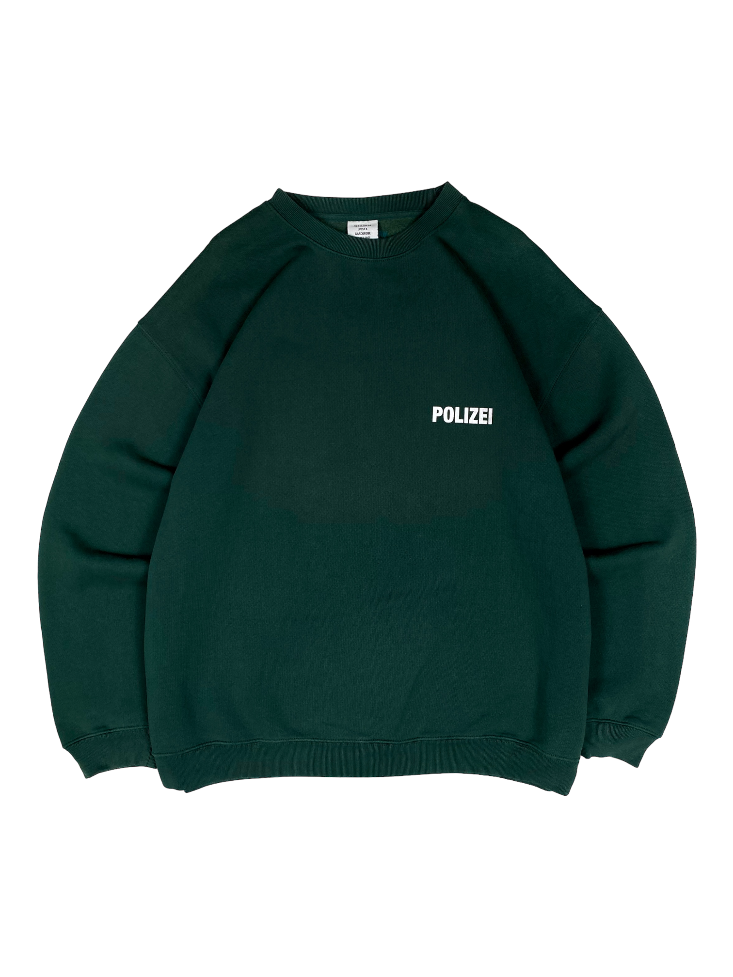 Vetements Green Polizei Crewneck