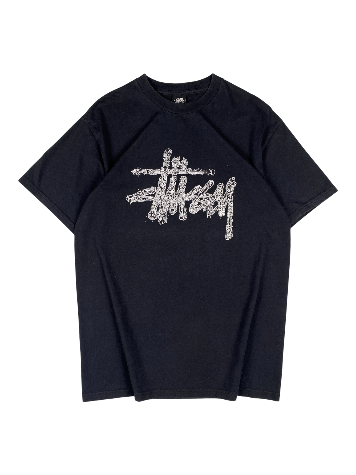 Stussy Black White Logo Tee