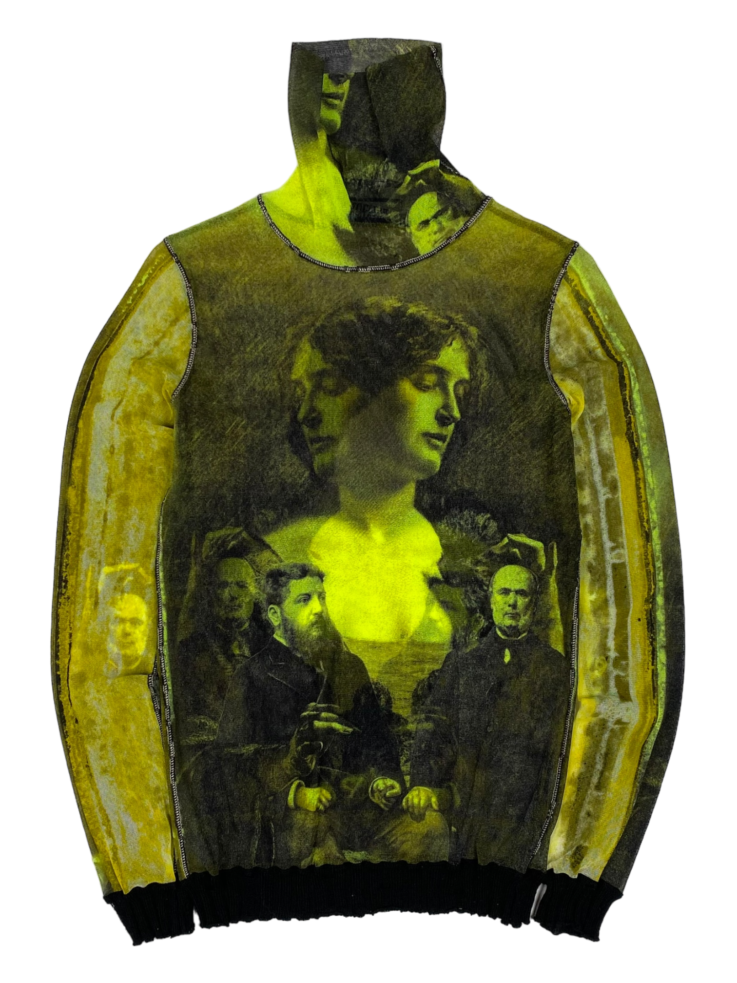 Jean Paul Gaultier SS92 Portrait Distressed Mesh Top