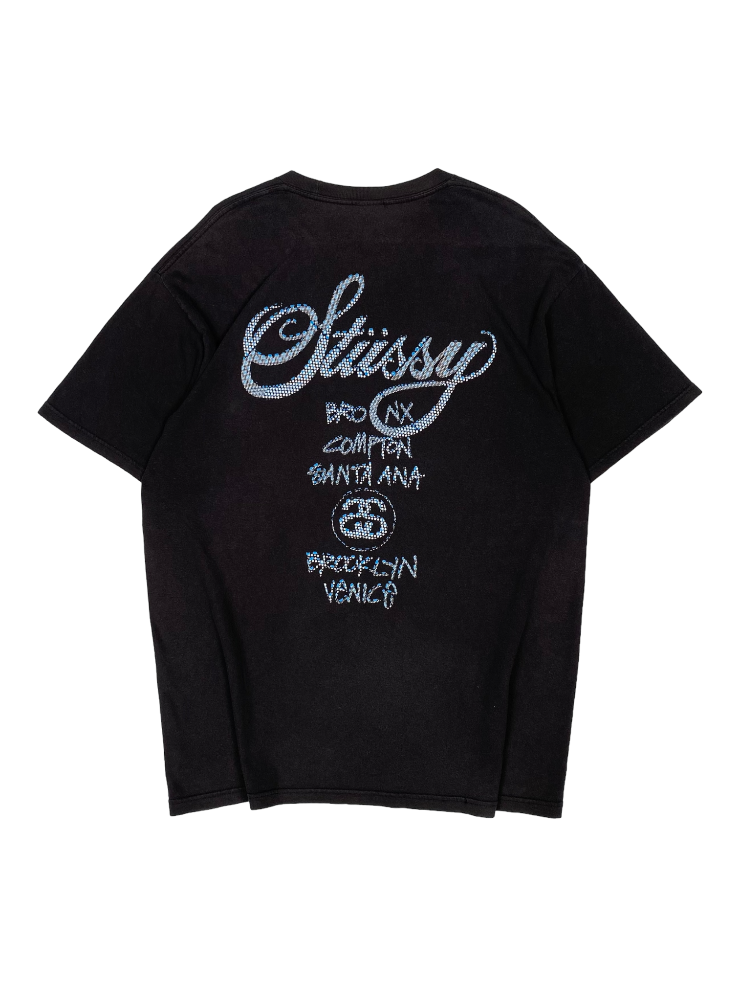 Stussy Black Red Dot Logo Tee