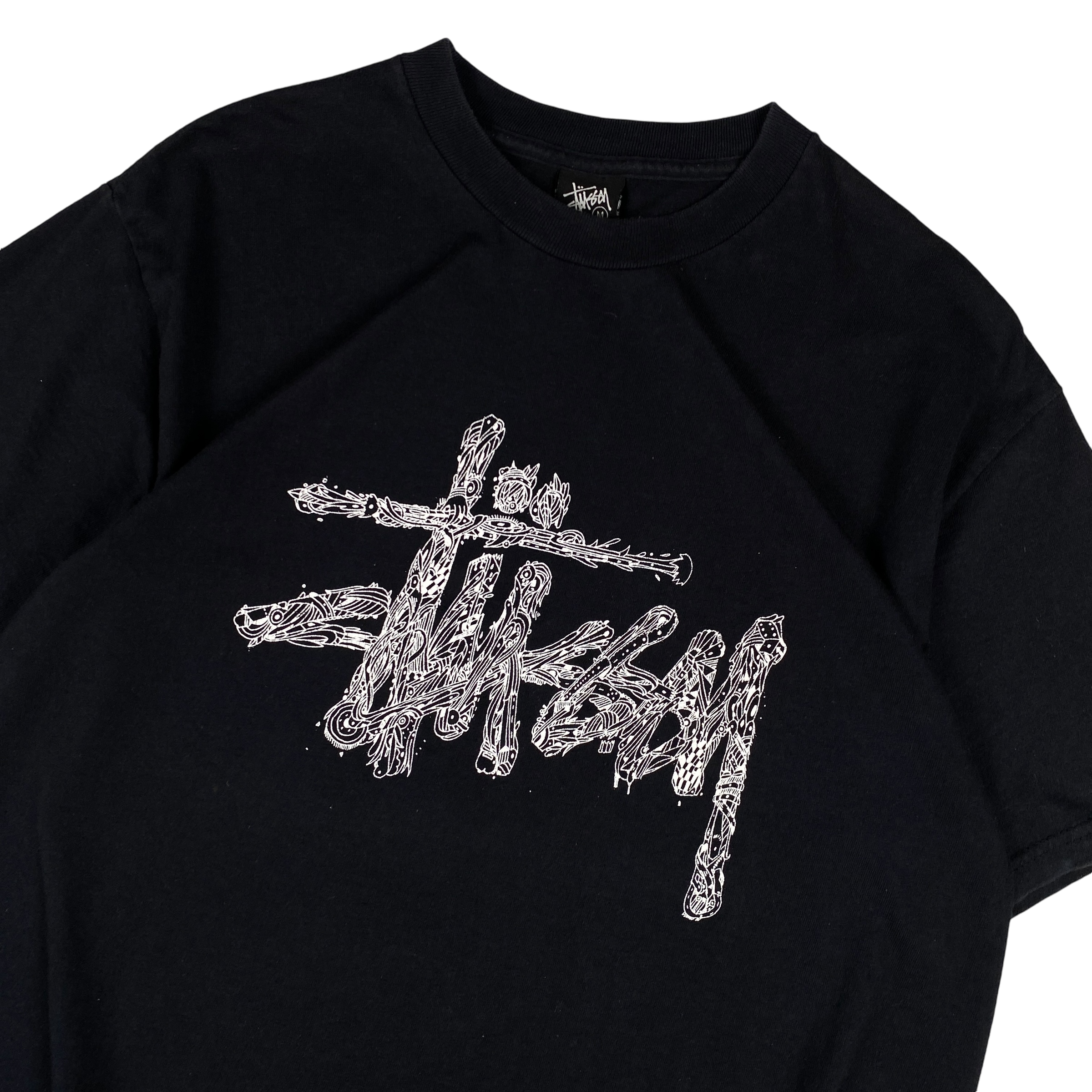Stussy Black White Logo Tee