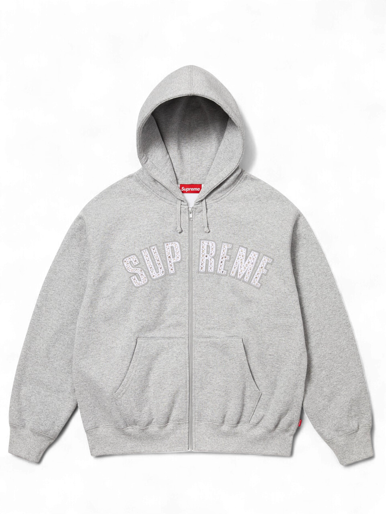 Supreme BB Simon Grey Zip Up Hooded Sweatshirt