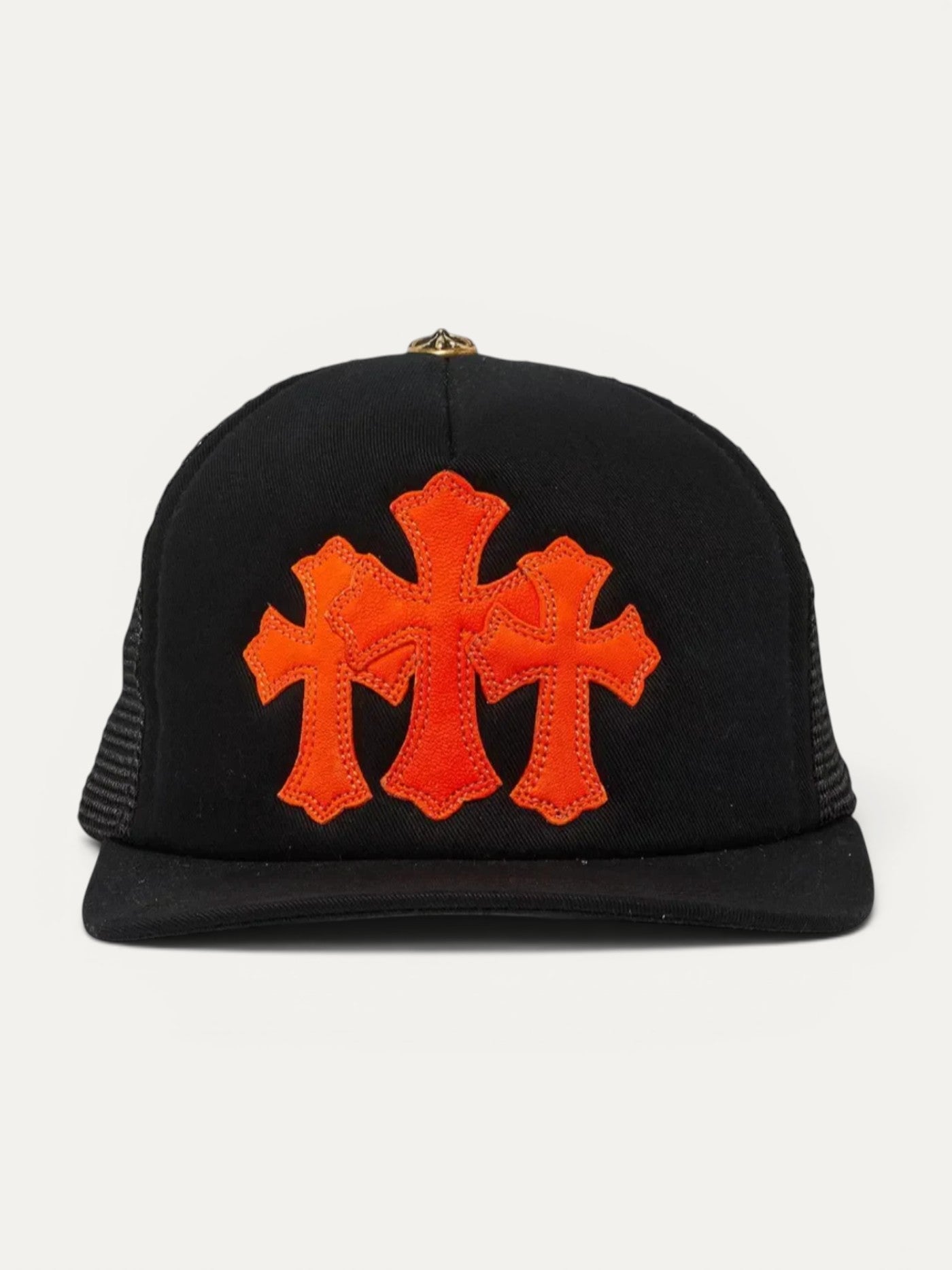 Chrome Hearts CH St Barth Exclusive Orange Cemetery Trucker Cap