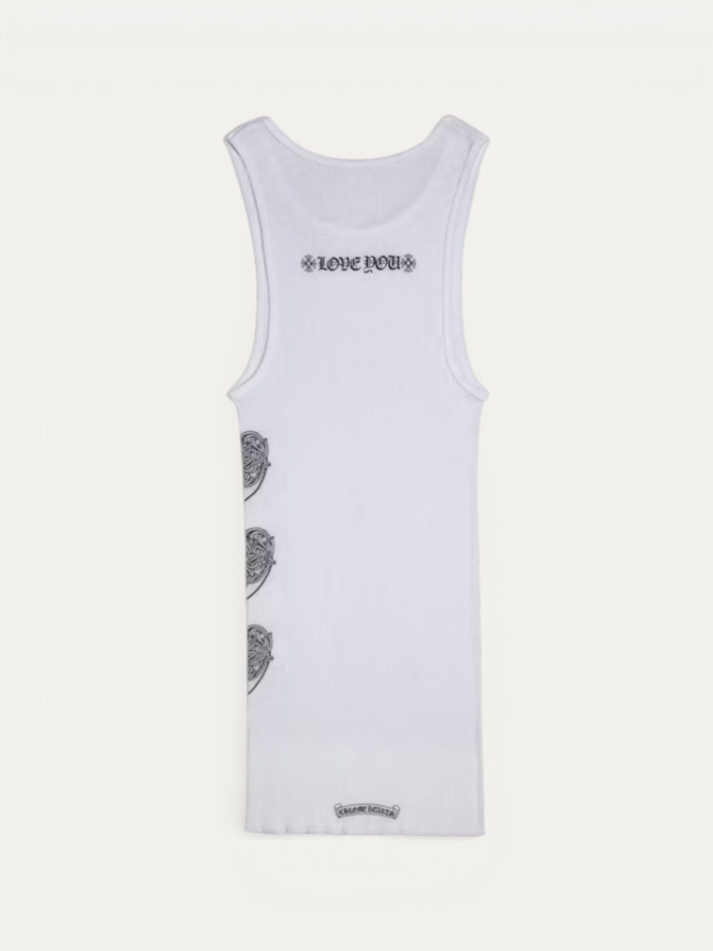 Chrome Hearts Love You Rib Tank Top White