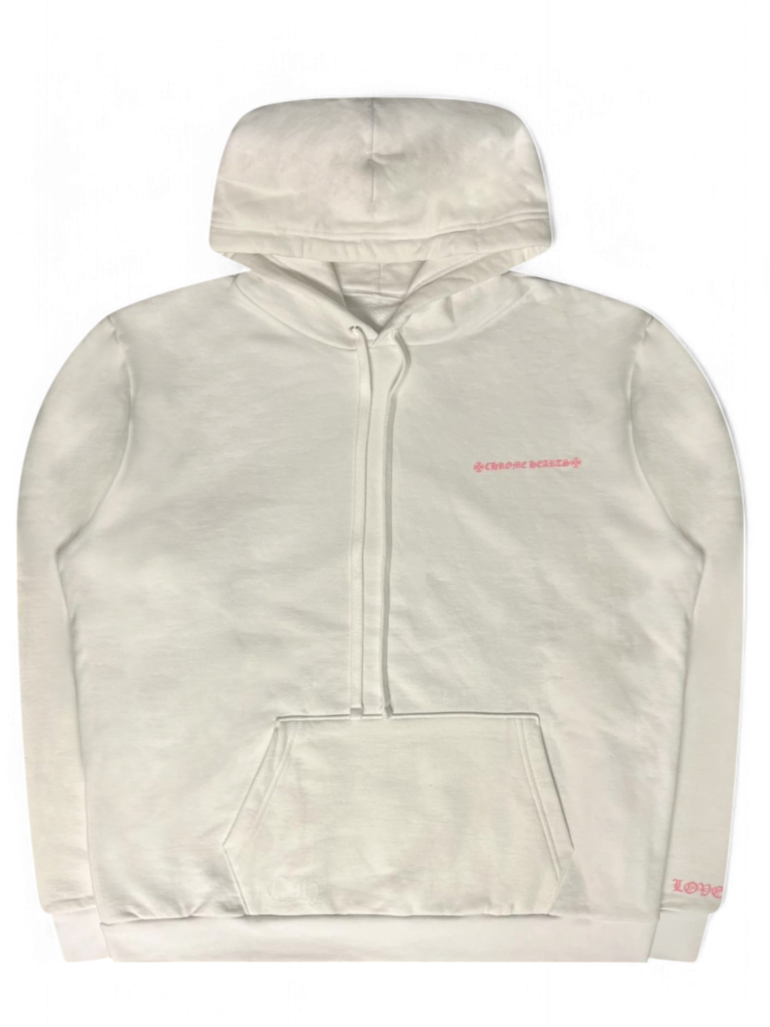 Chrome Hearts Laurie Lynn Stark "Love You" White Pink Hoodie