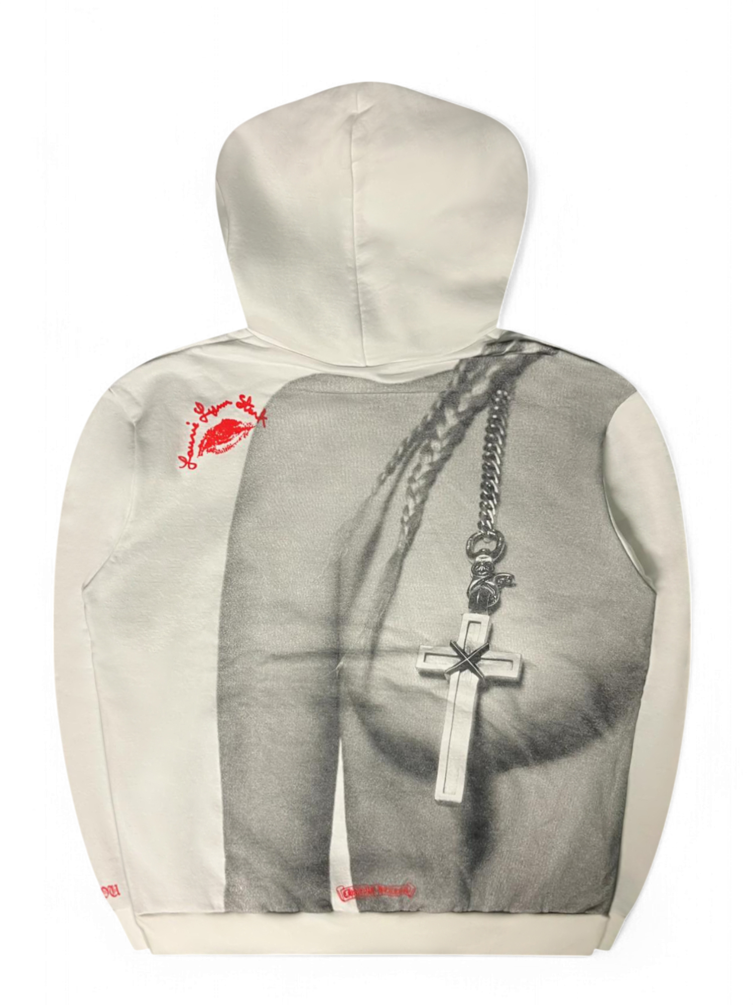 Chrome Hearts Laurie Lynn Stark Signature Stamp White Hoodie