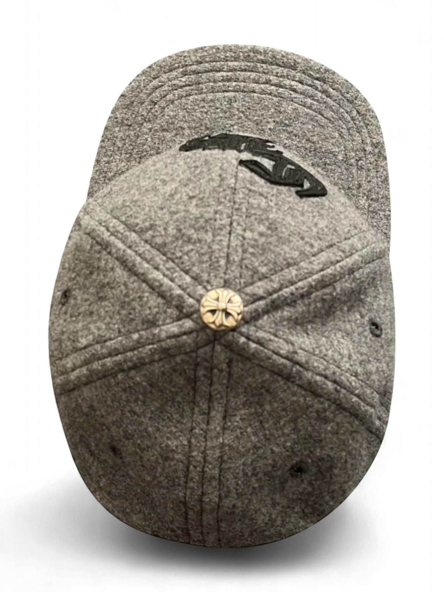 Chrome Hearts Grey Wool CH Logo Cap