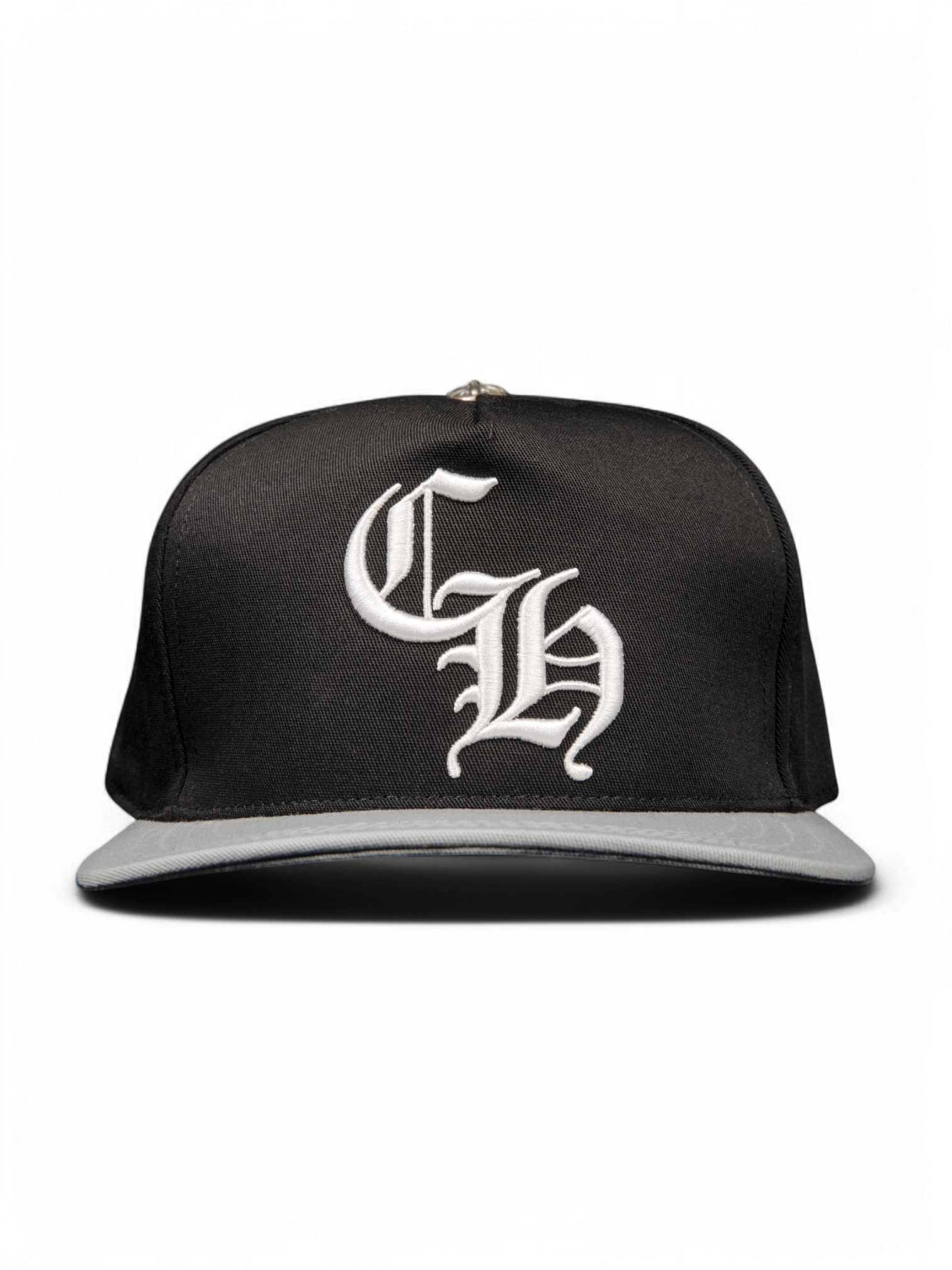 Chrome Hearts Black Grey CH Baseball Cap
