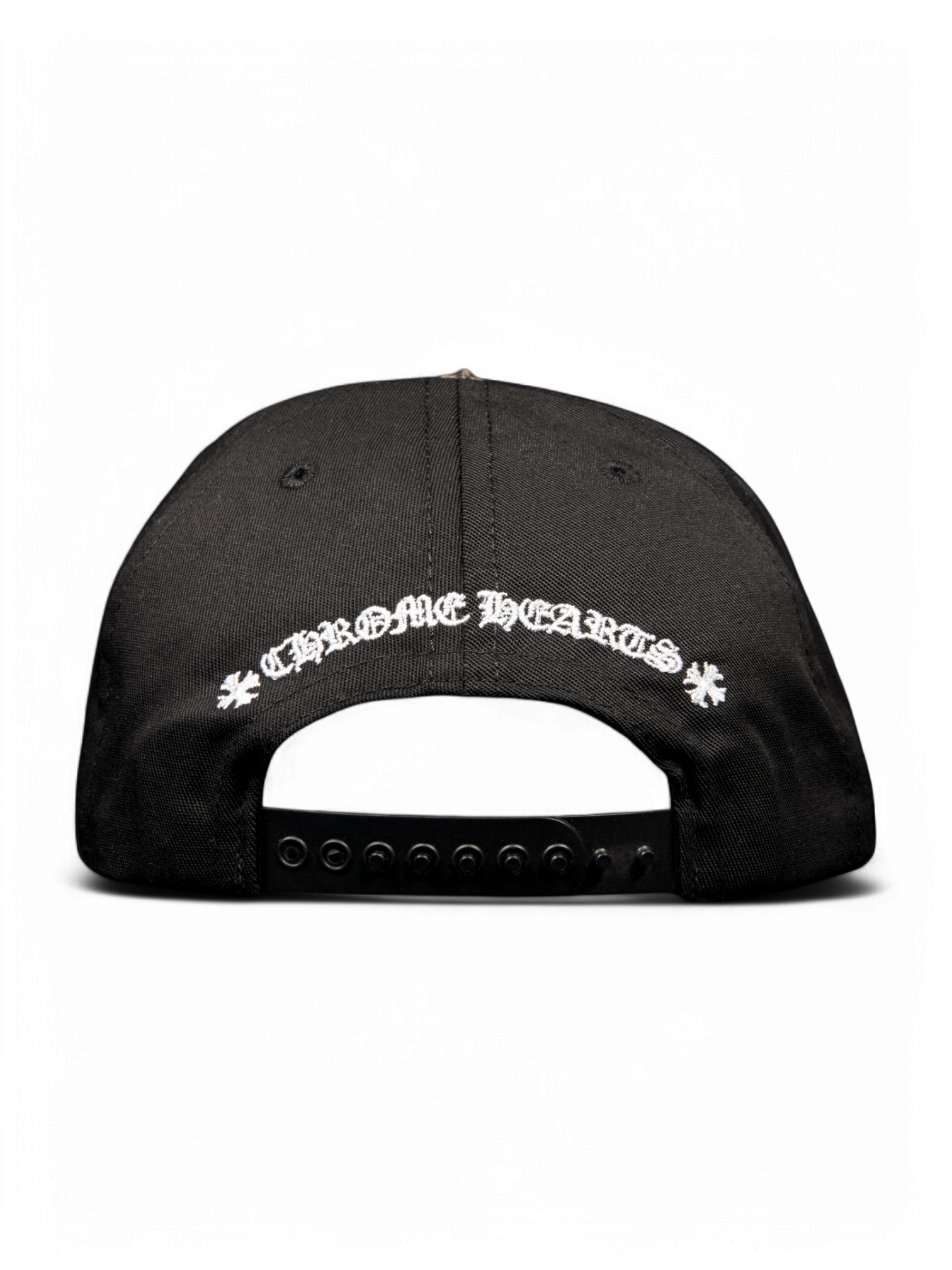 Chrome Hearts Black Grey CH Baseball Cap
