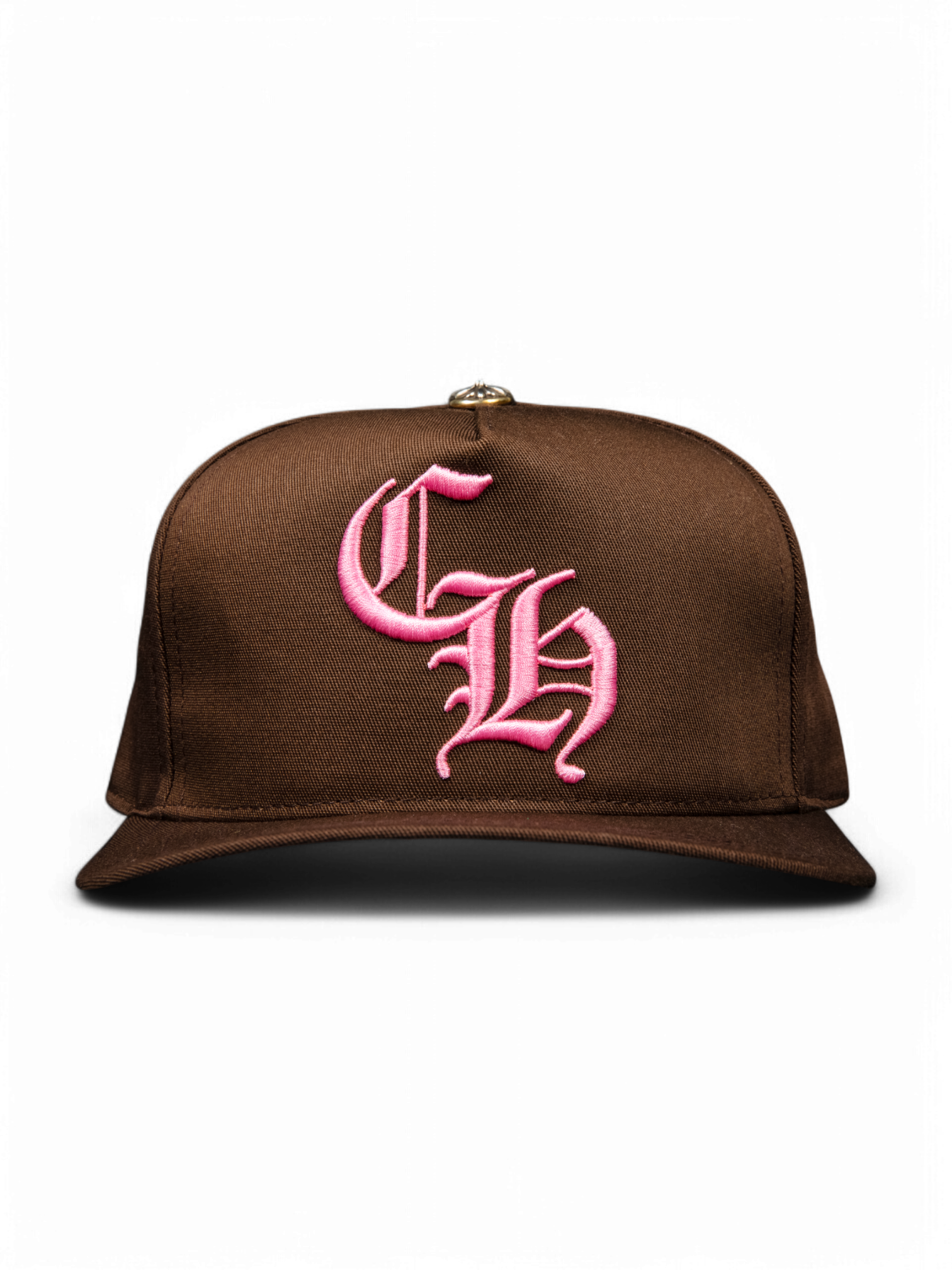 Chrome Hearts Brown Pink CH Baseball Cap
